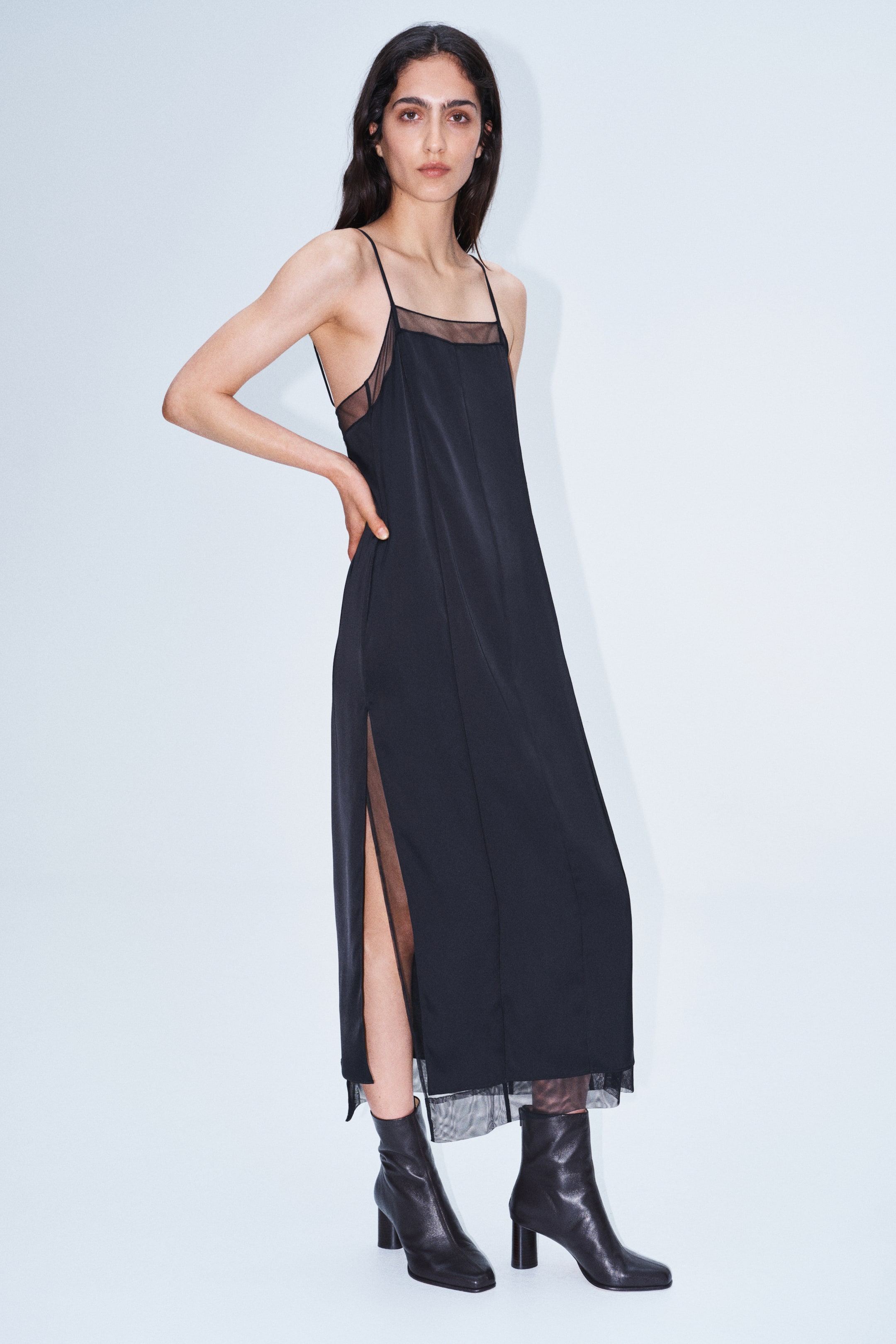 Layered Satin Dress