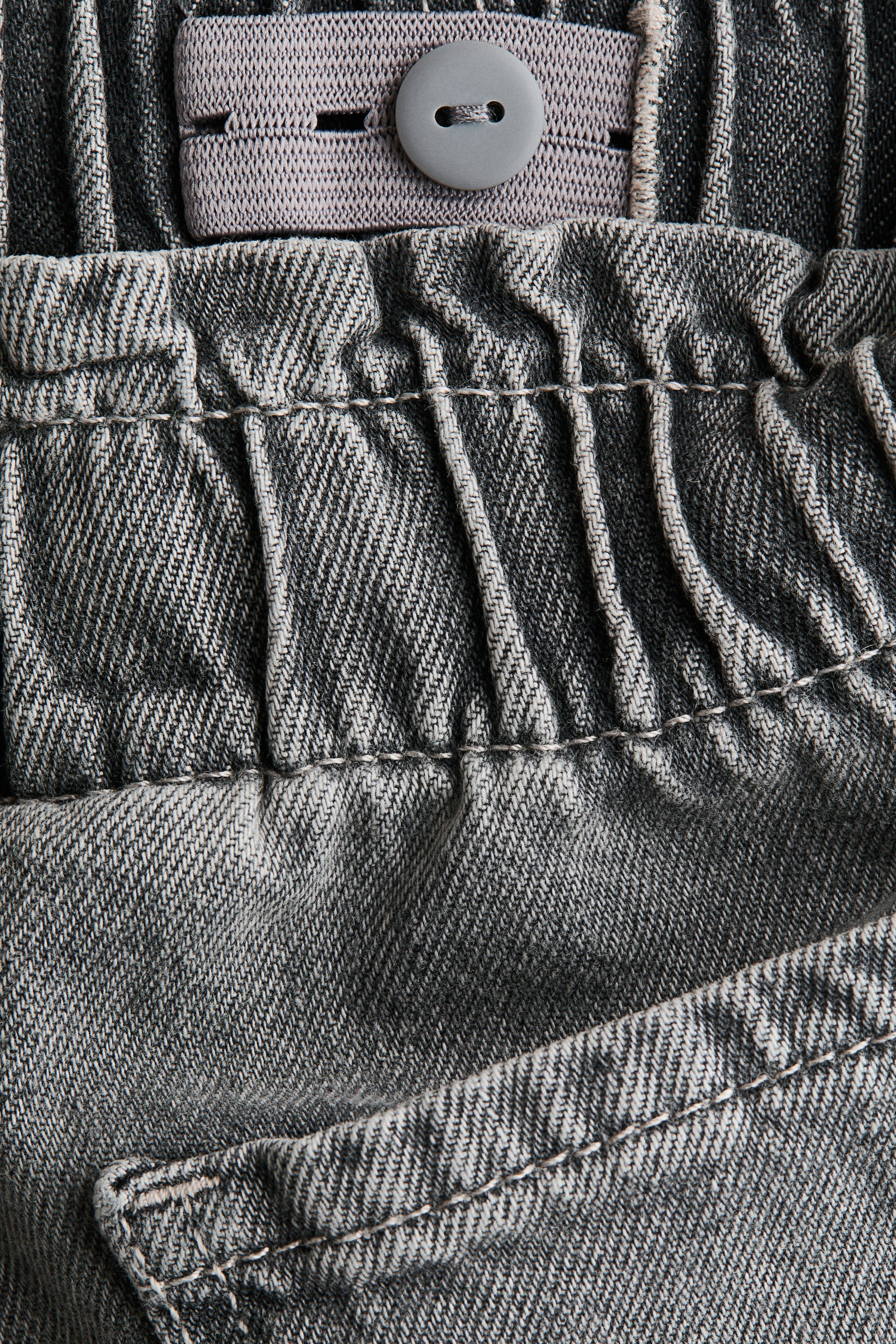 Jean Taille Froncée Jambes Larges