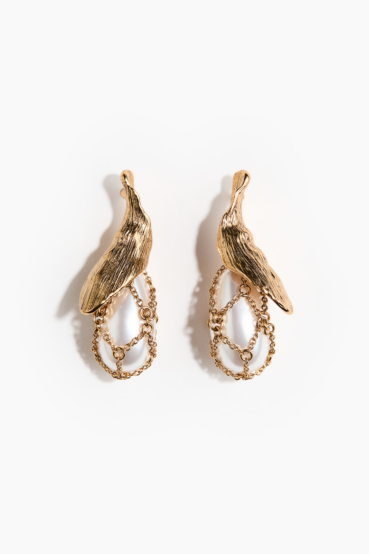 Aretes con cuentas - Dorado