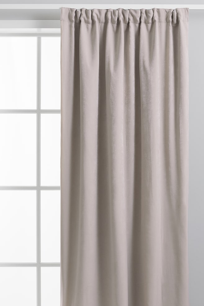 2-pack blackout curtains - Light beige - 1