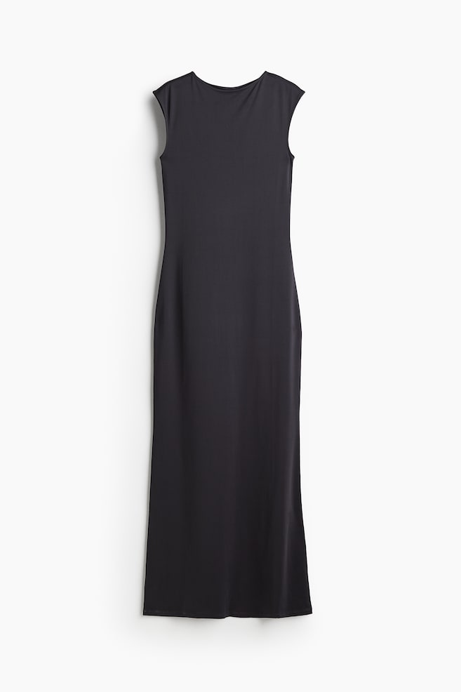 Vestido ajustado con falda sirena - Gris oscuro - 1