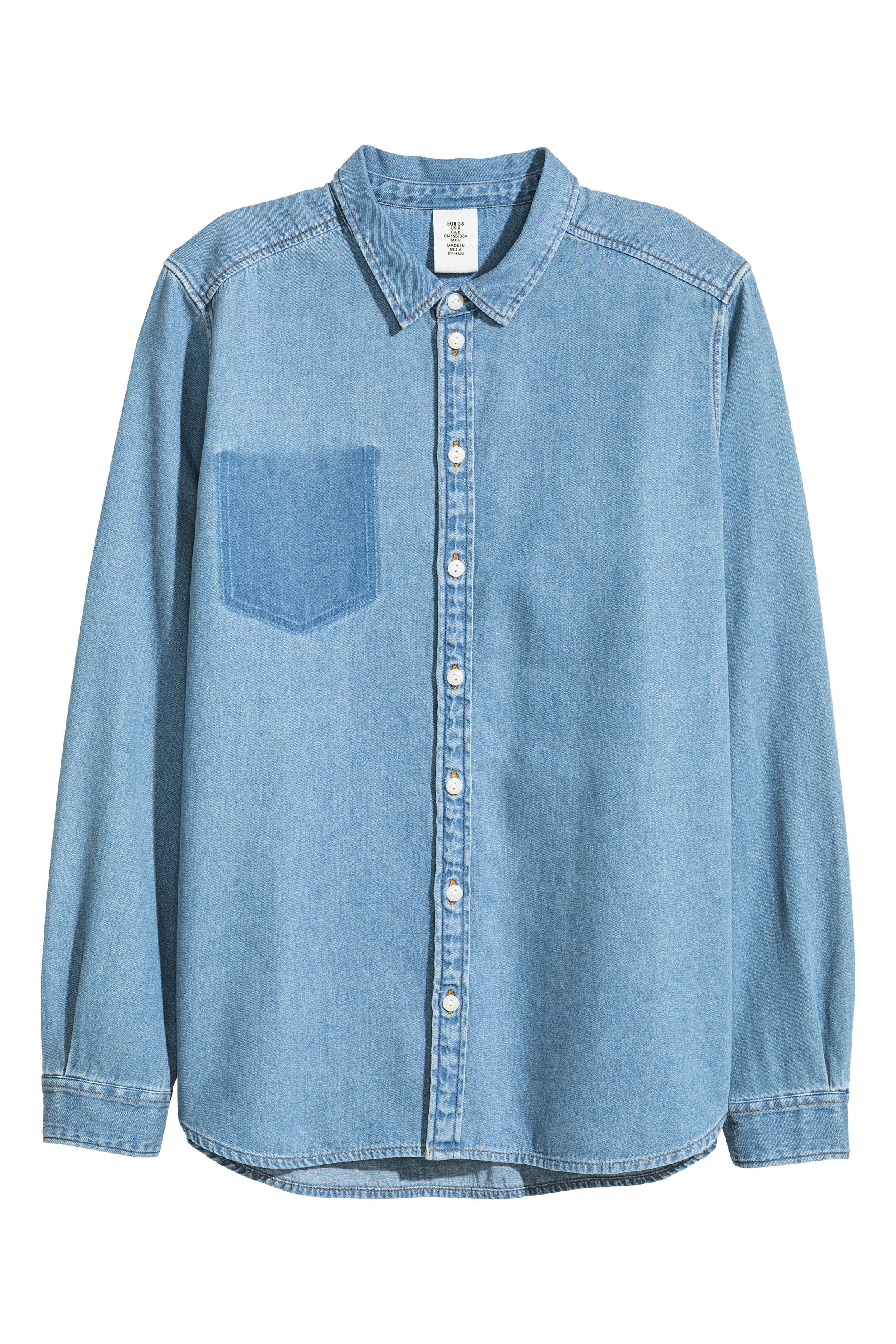 View larger image: Denim shirt - Denim blue - Ladies | H&M GB 1