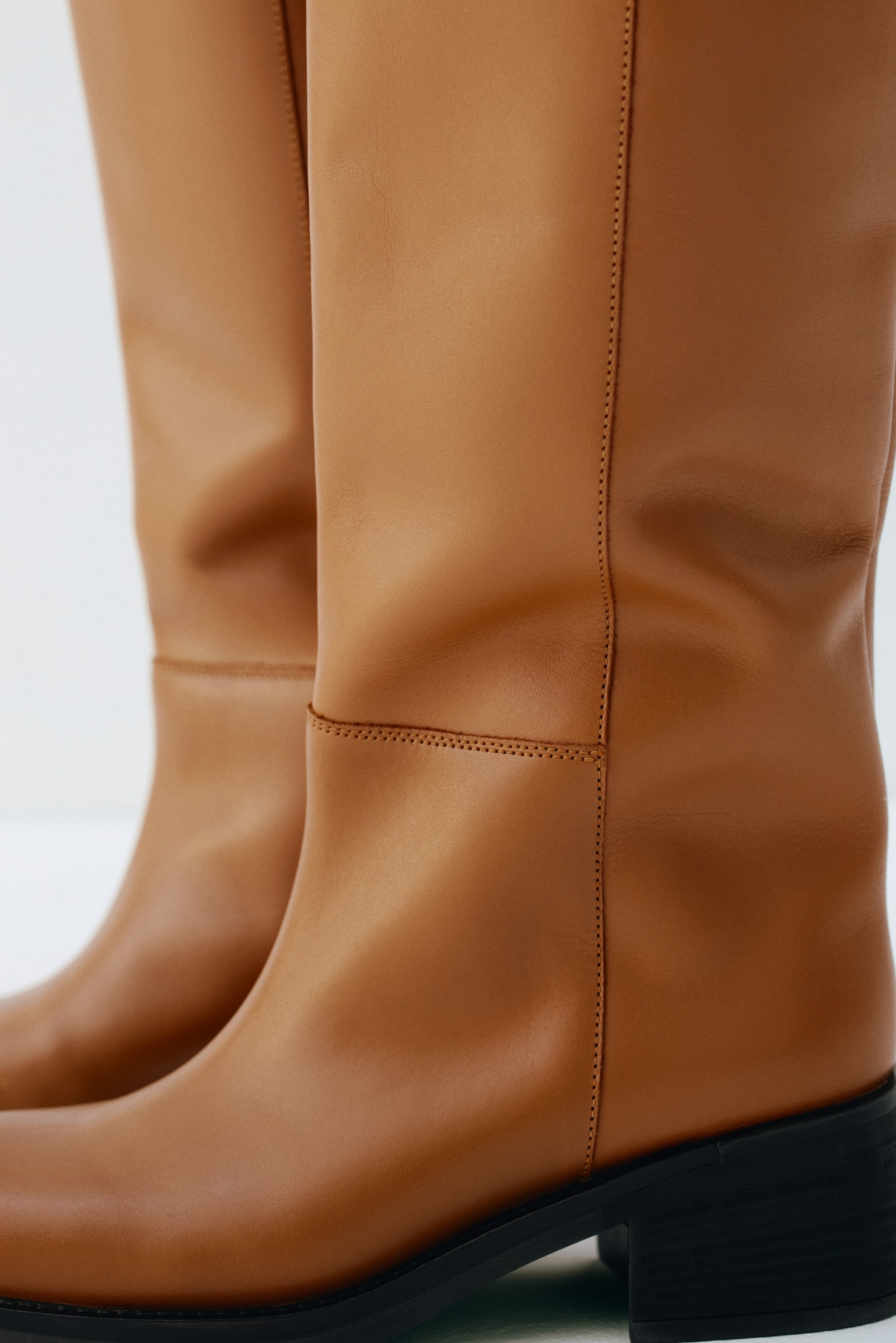 Женские ботинки H&M Leather, цвет: Тёмный бежевый — фото 3