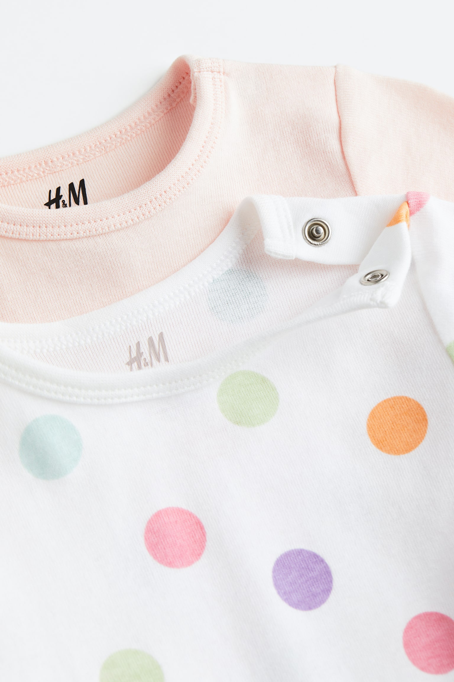 2-pack Cotton Bodysuits - White/Spot/Light mole/Pandas/Light blue/Stripe/Light green/Turtles - 3