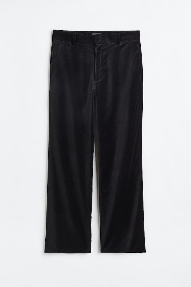 Pantalon Regular Fit en velours - Noir - 1