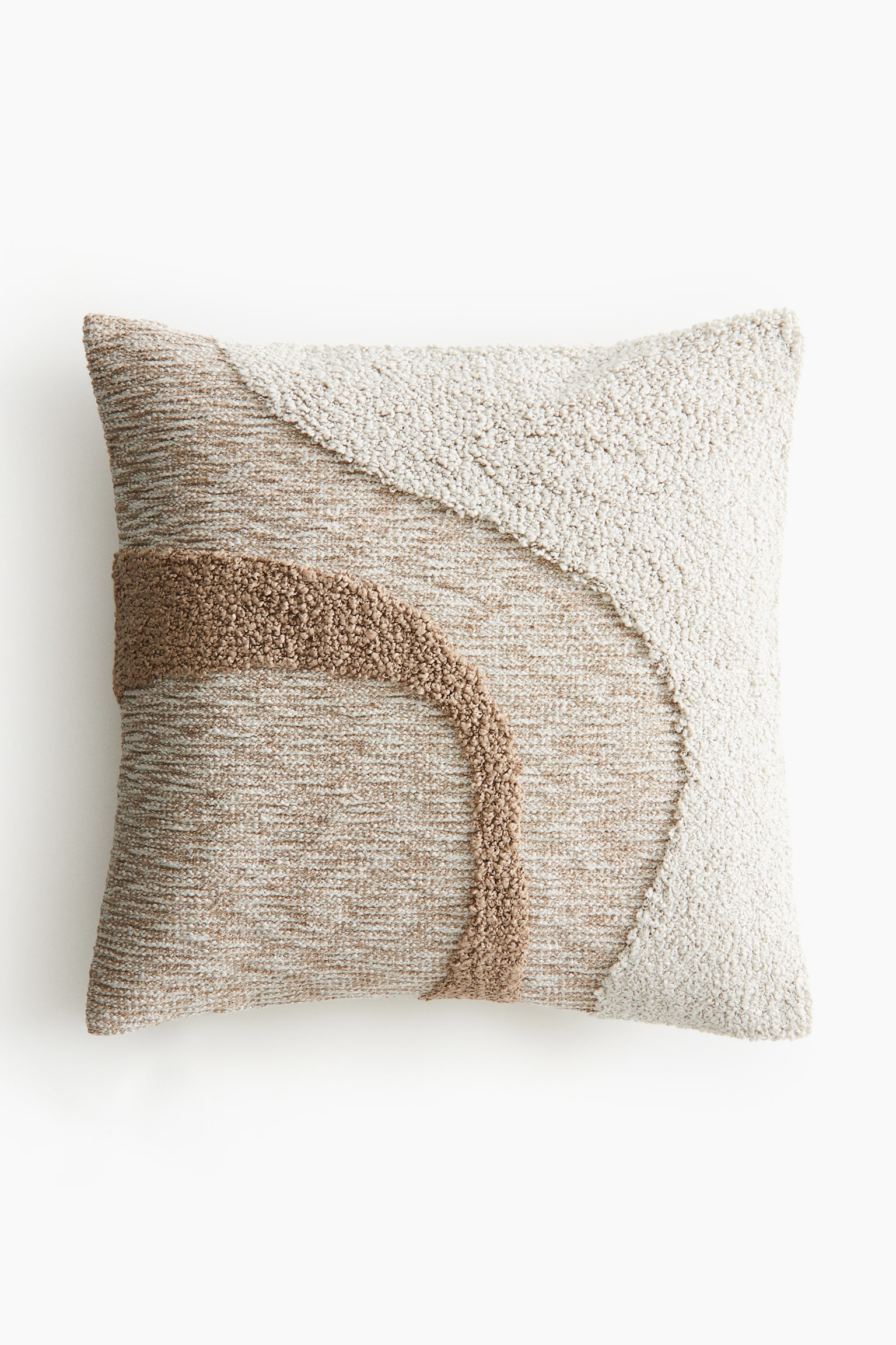 Housse de coussin à motif - Beige/color block - 1