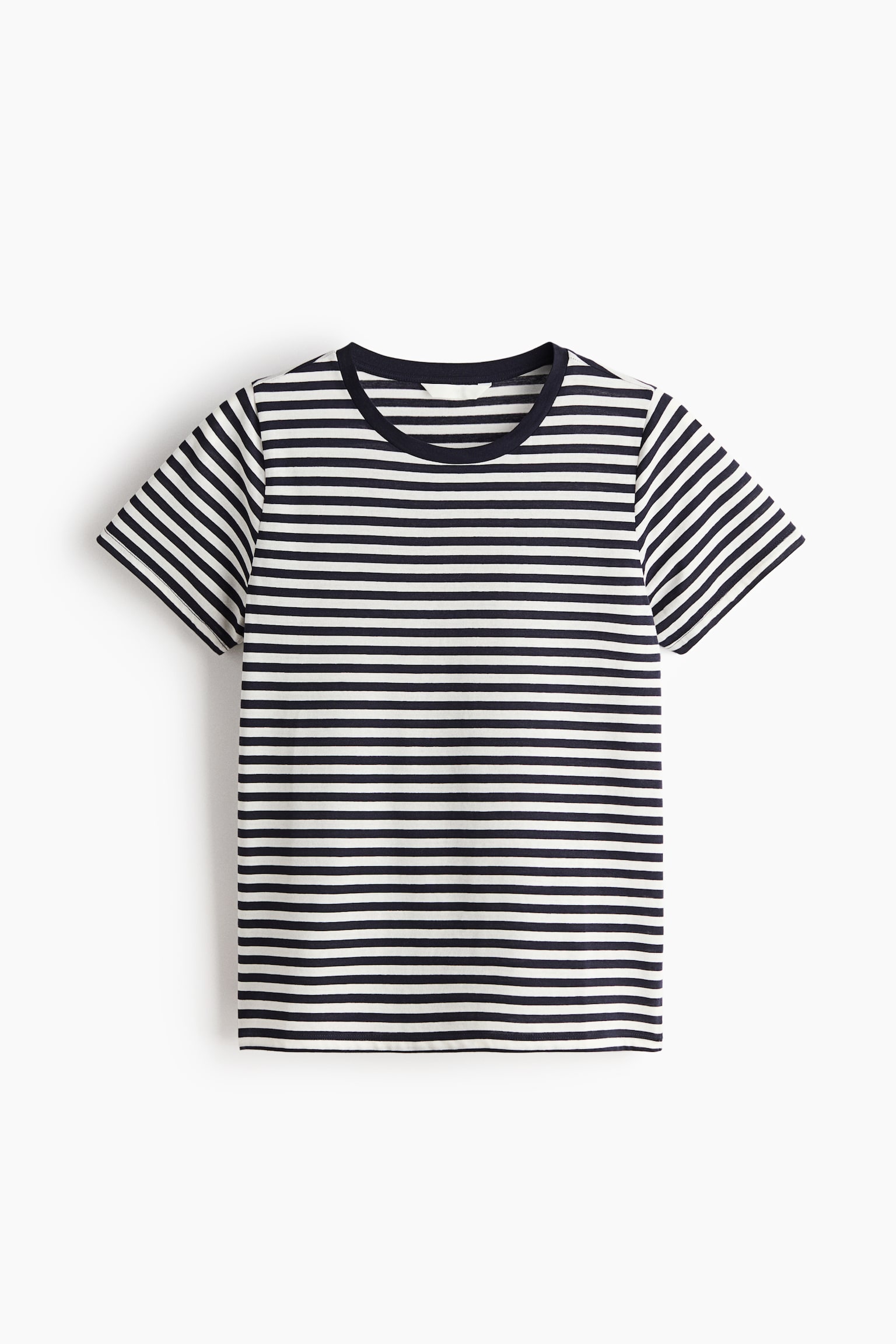 Cotton T-shirt - White/Navy blue striped/Dark dusty pink/Black/Light yellow/Light pink/White/Light grey marl/White
