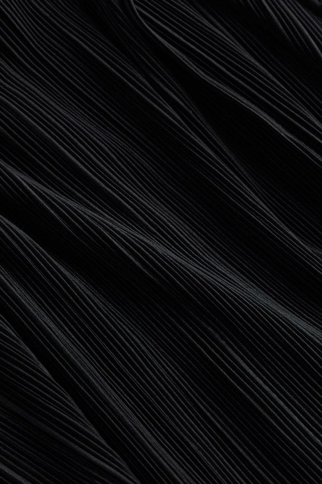 Plissé wrap dress - Black/Black/Leopard print - 6