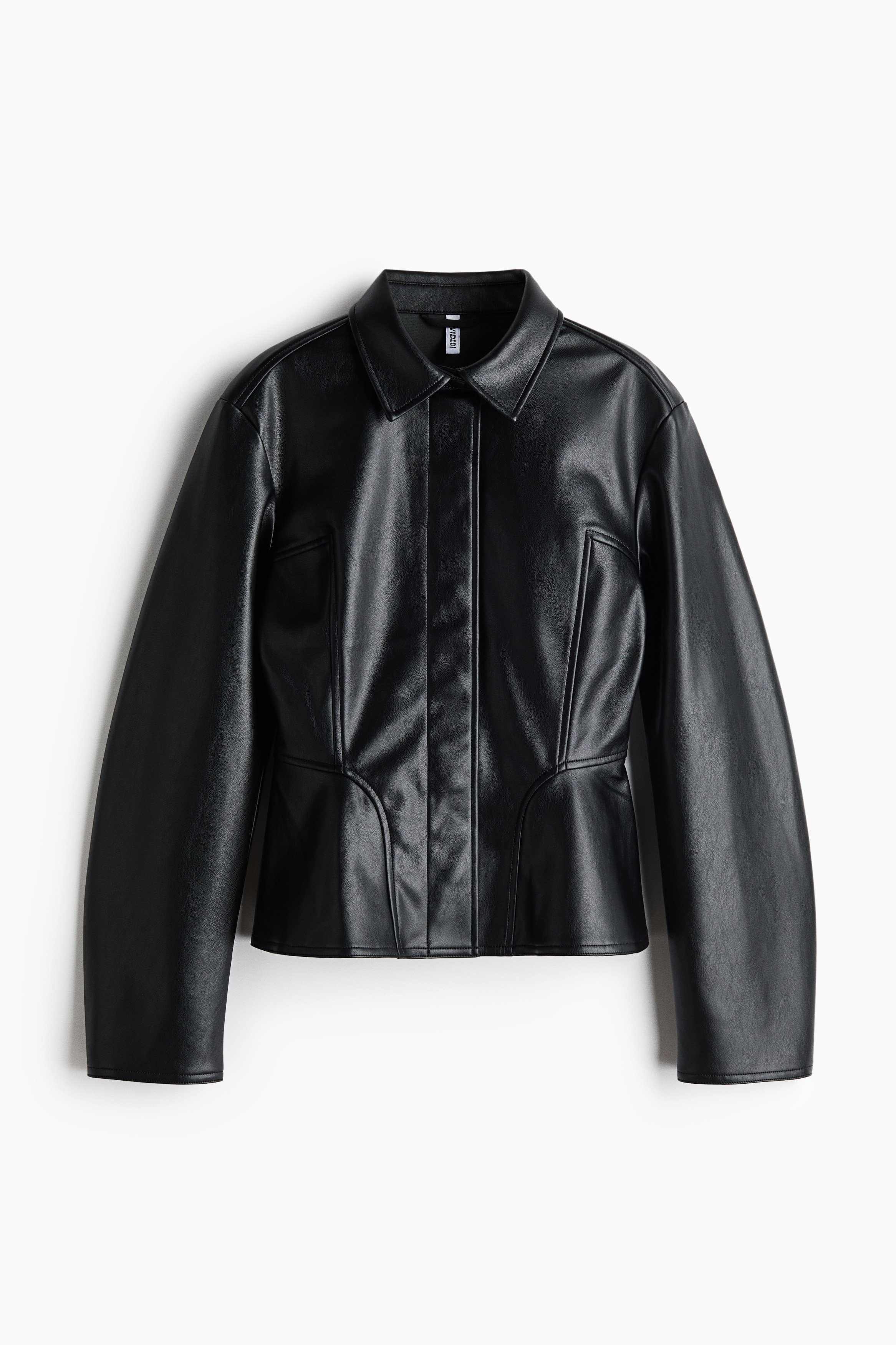 Coated peplum shirt