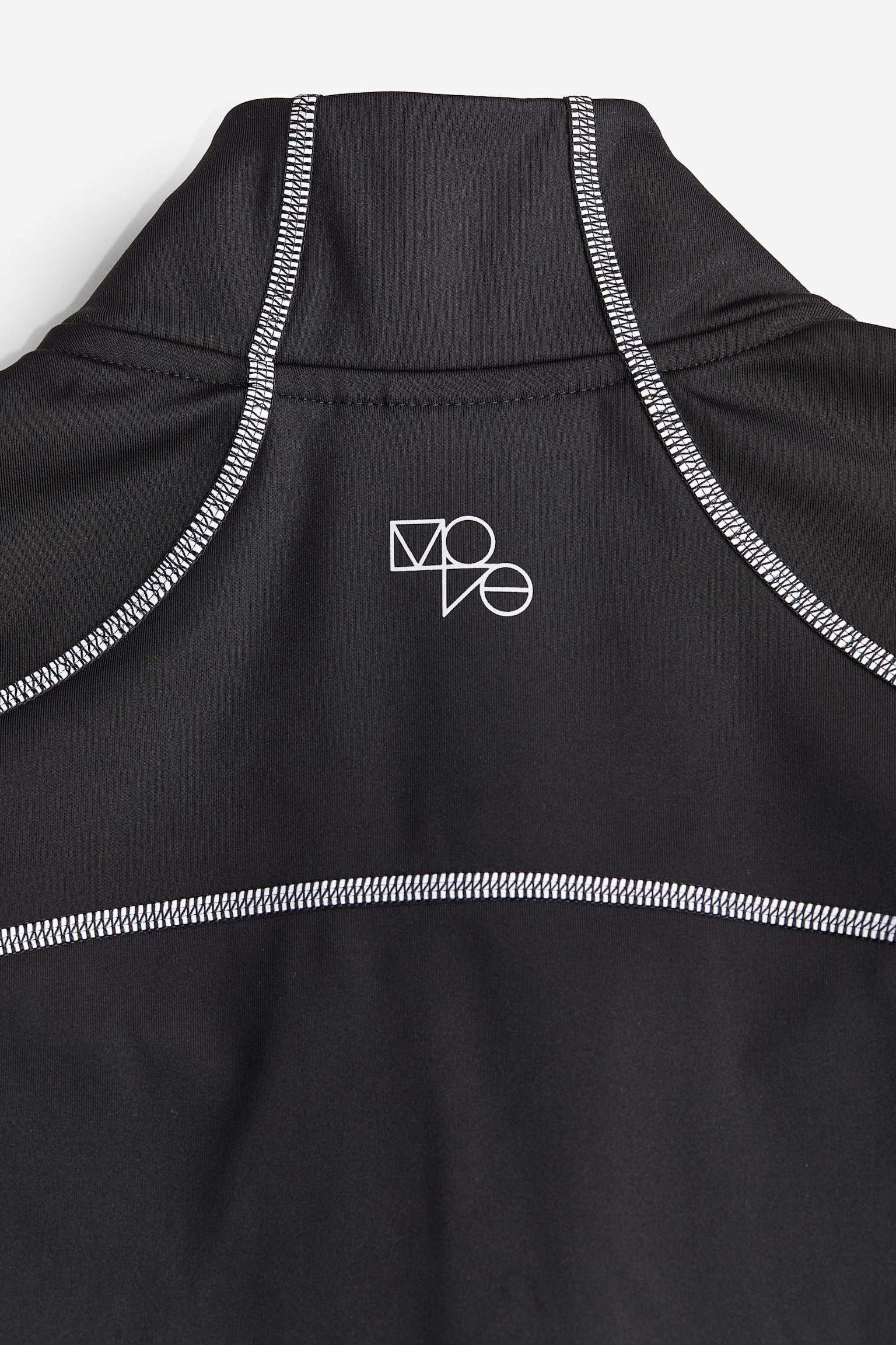 Warm Running Top In DryMove™ - Black/Dark khaki green - 4