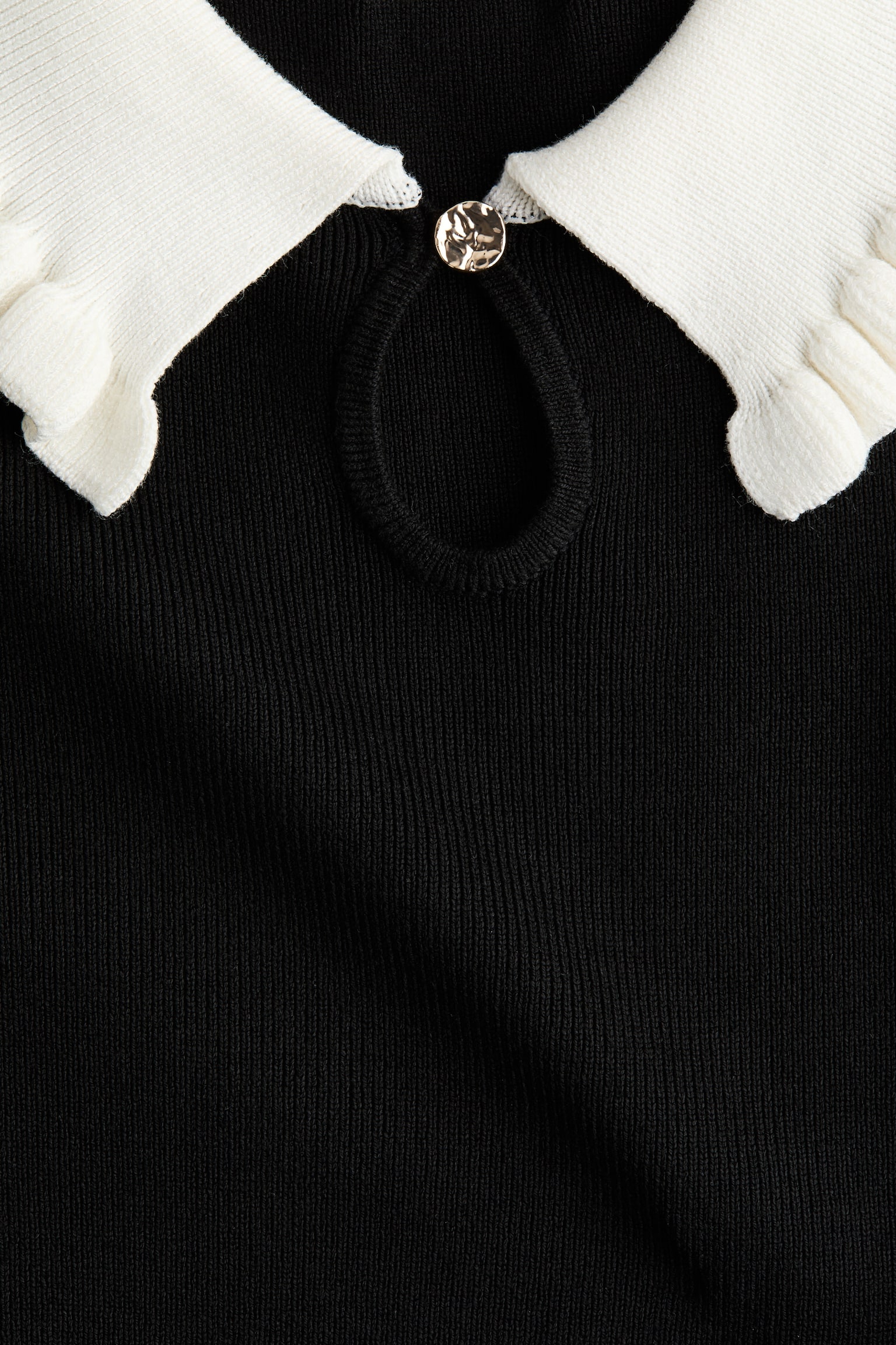 Áo có cổ - Màu đen/Trắng - 3