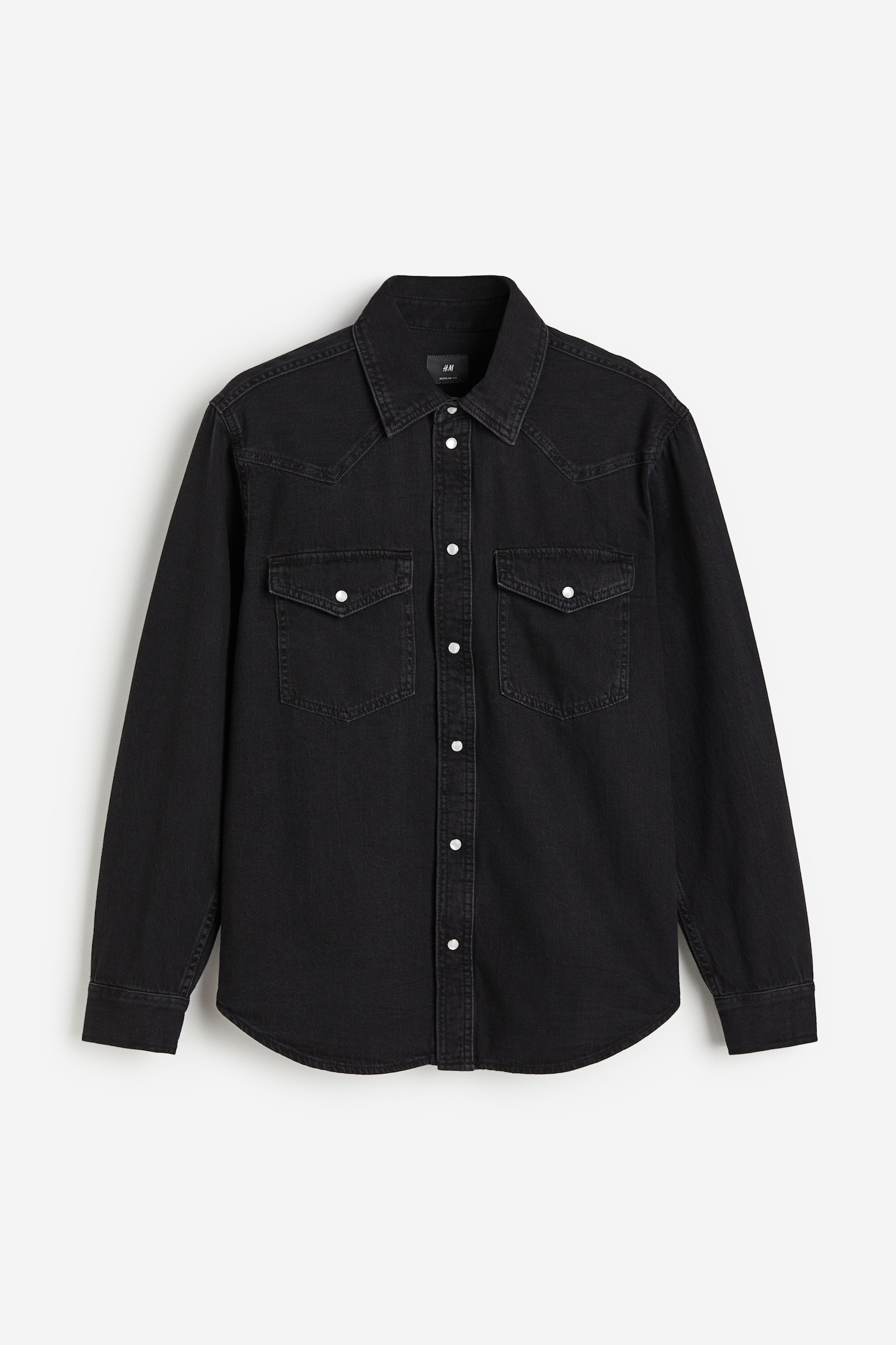 Regular Fit Denim Shirt - Denim black/Denim blue/Cream - 2