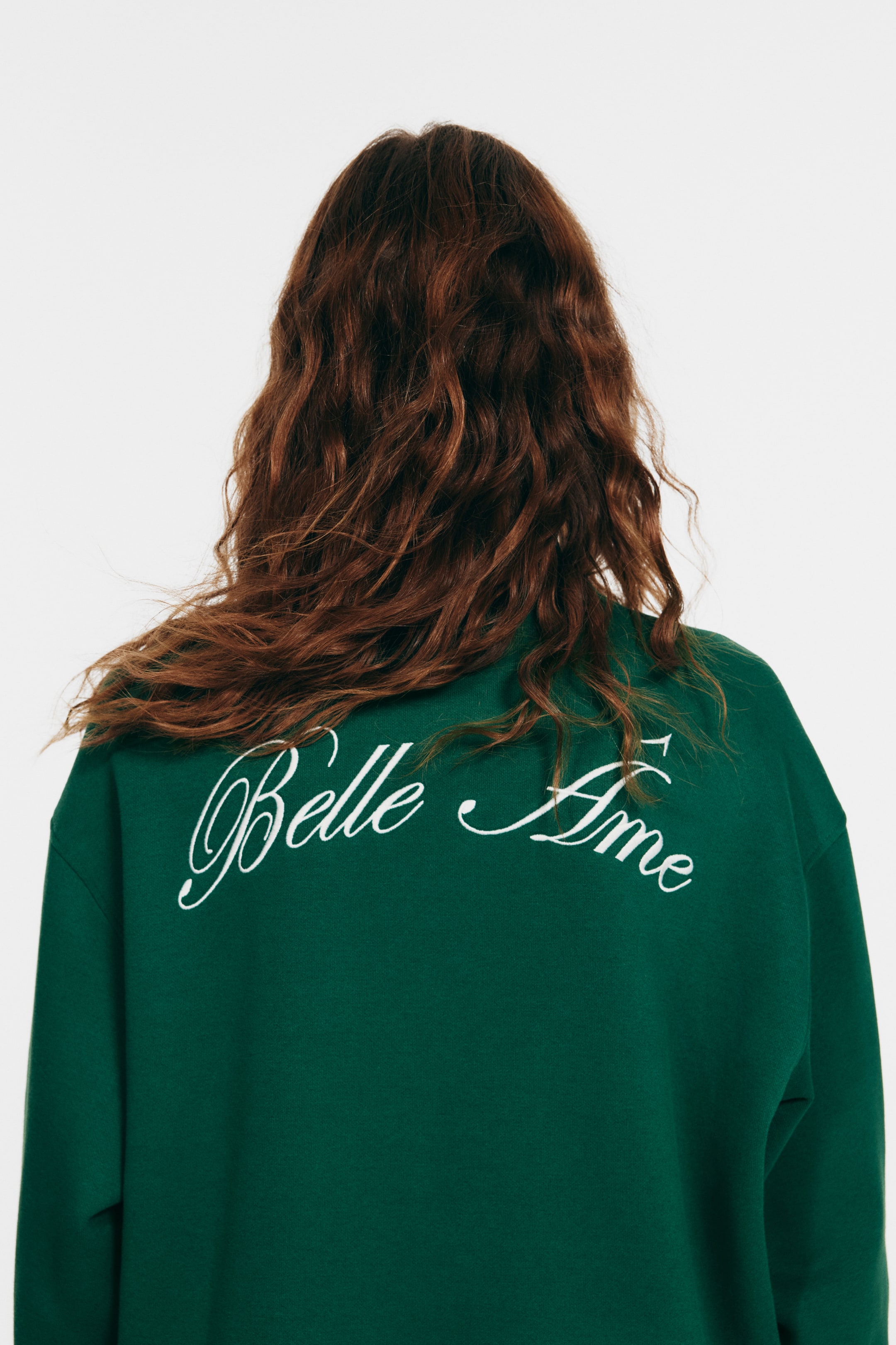 View larger image: Motif-detail zip-top sweatshirt - Dark green/Belle Âme - Ladies | H&M 4