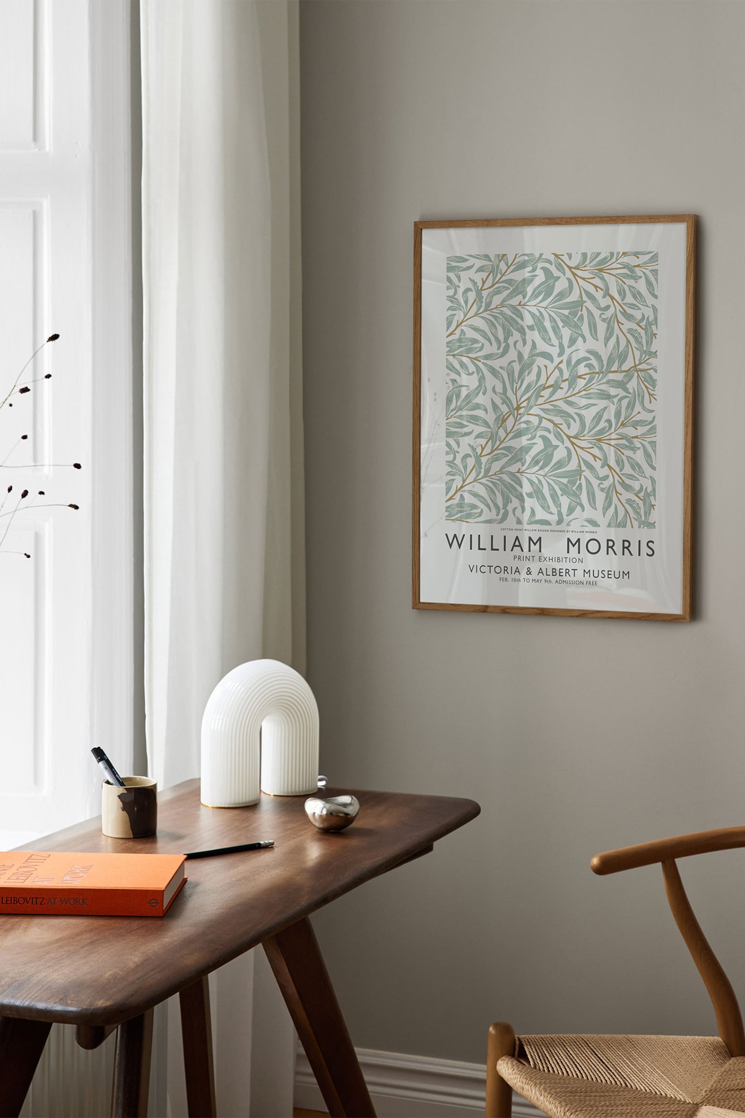 Willow By William Morris Poster - Grön/beige - 2