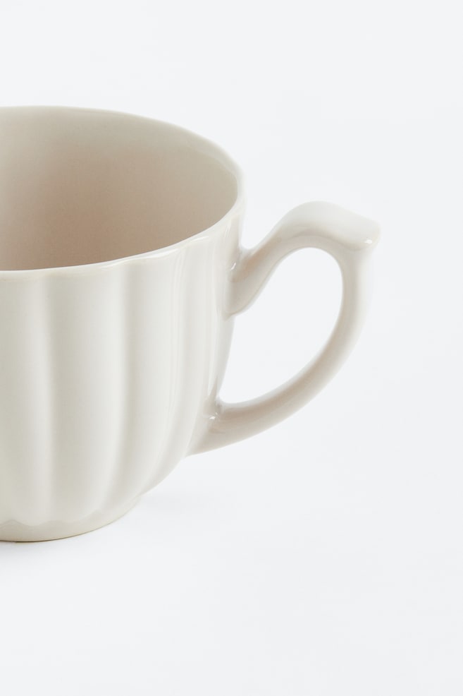Porcelain cup - Light beige/Green  - 4