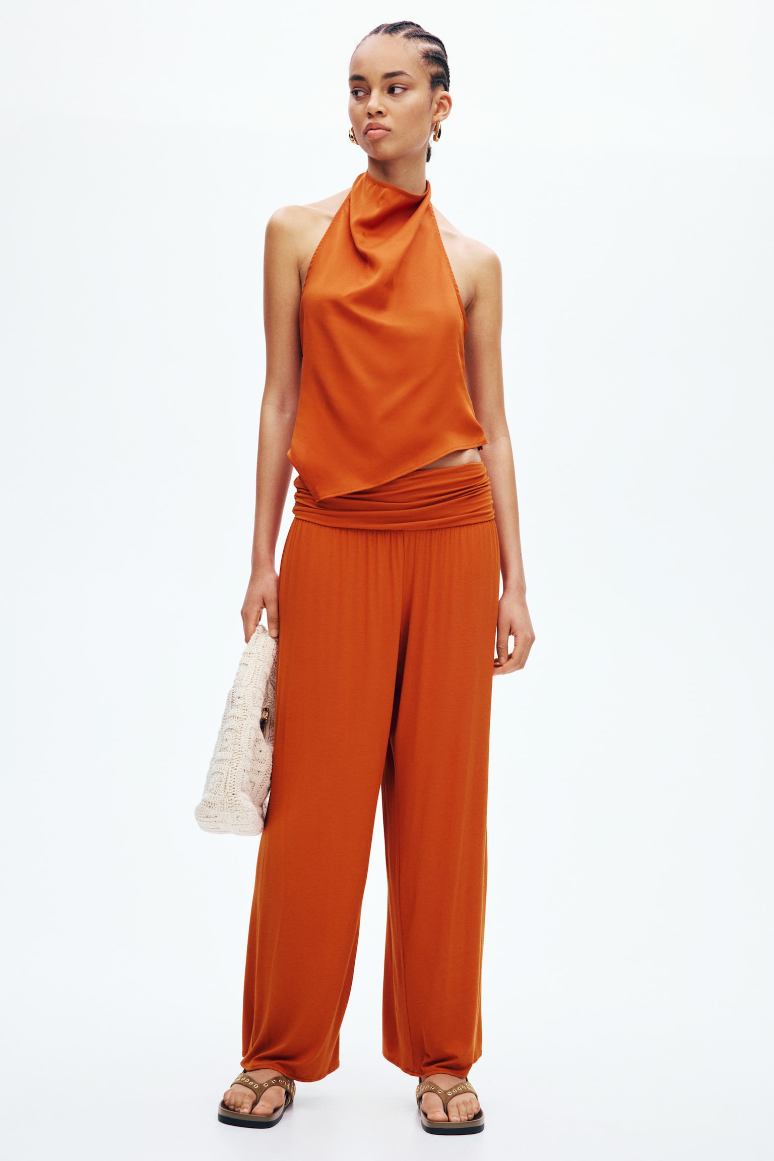Gathered Viscose Pants - 4
