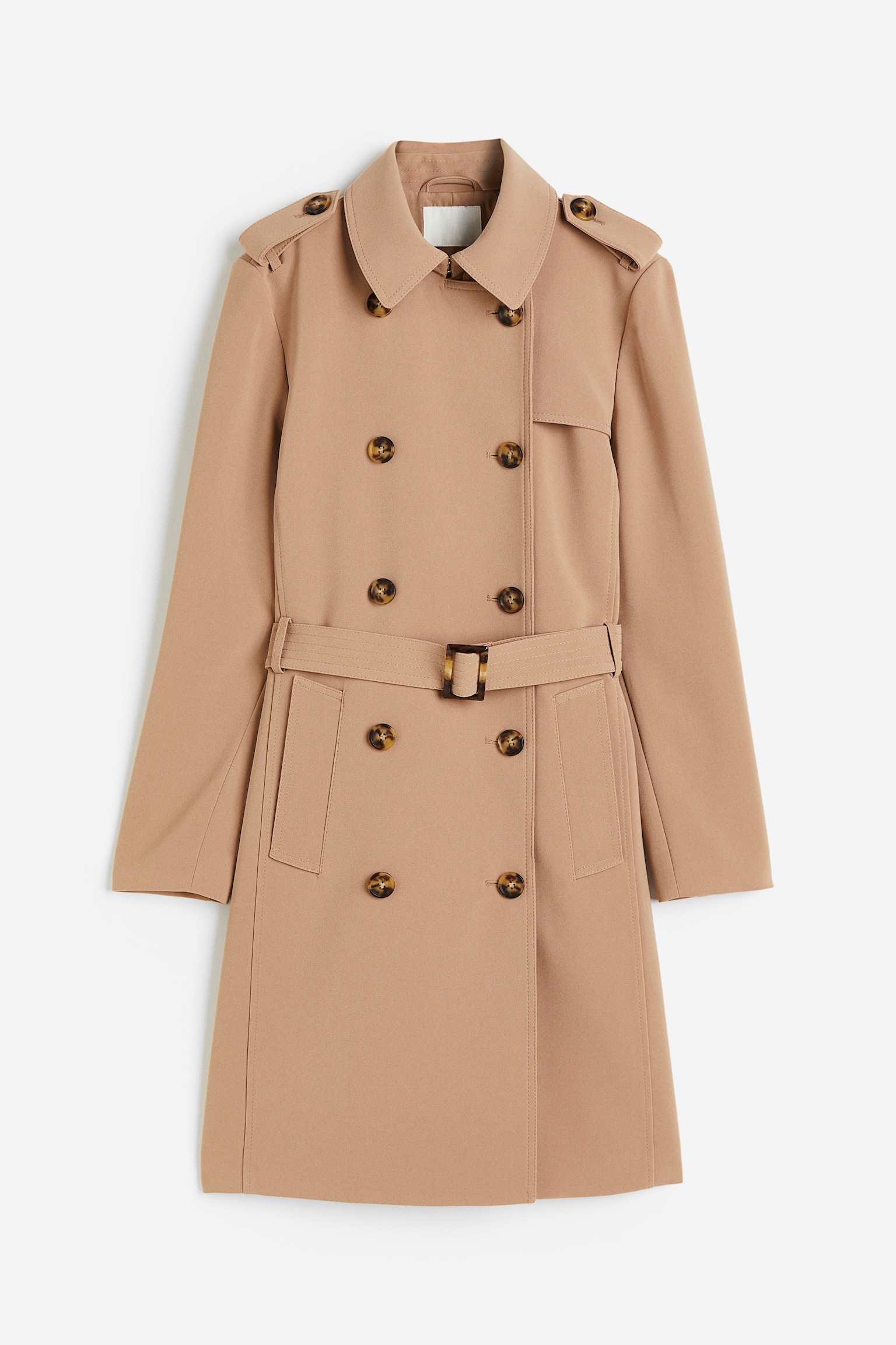 Double-breasted trenchcoat - Beige/Black/Beige/Cream - 2