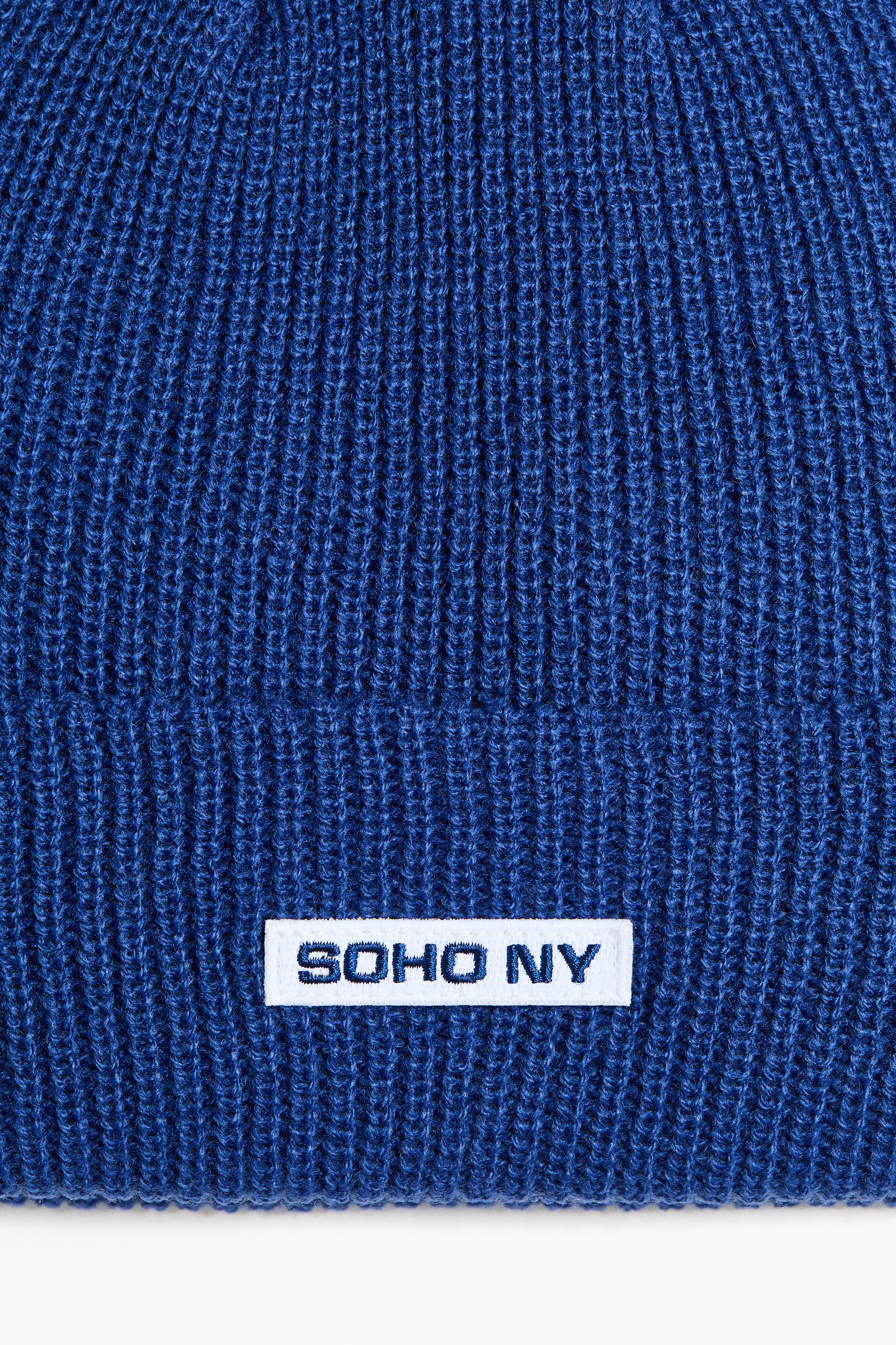 Men's Blue Rib-Knit Beanie | H&M US