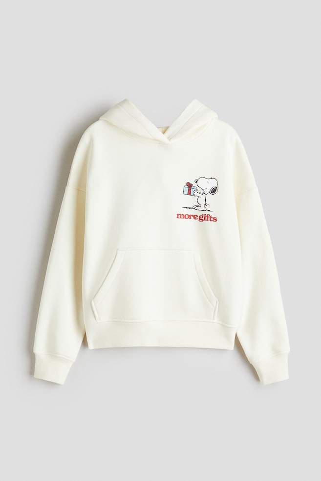 Hoodie mit Motiv - Weiss/Snoopy/Lila/Kuromi/Rosa/Lilo & Stitch/Weiss/Harry Potter/Hellgraumeliert/SmileyWorld®/Hellgraumeliert/Cinnamoroll - 1