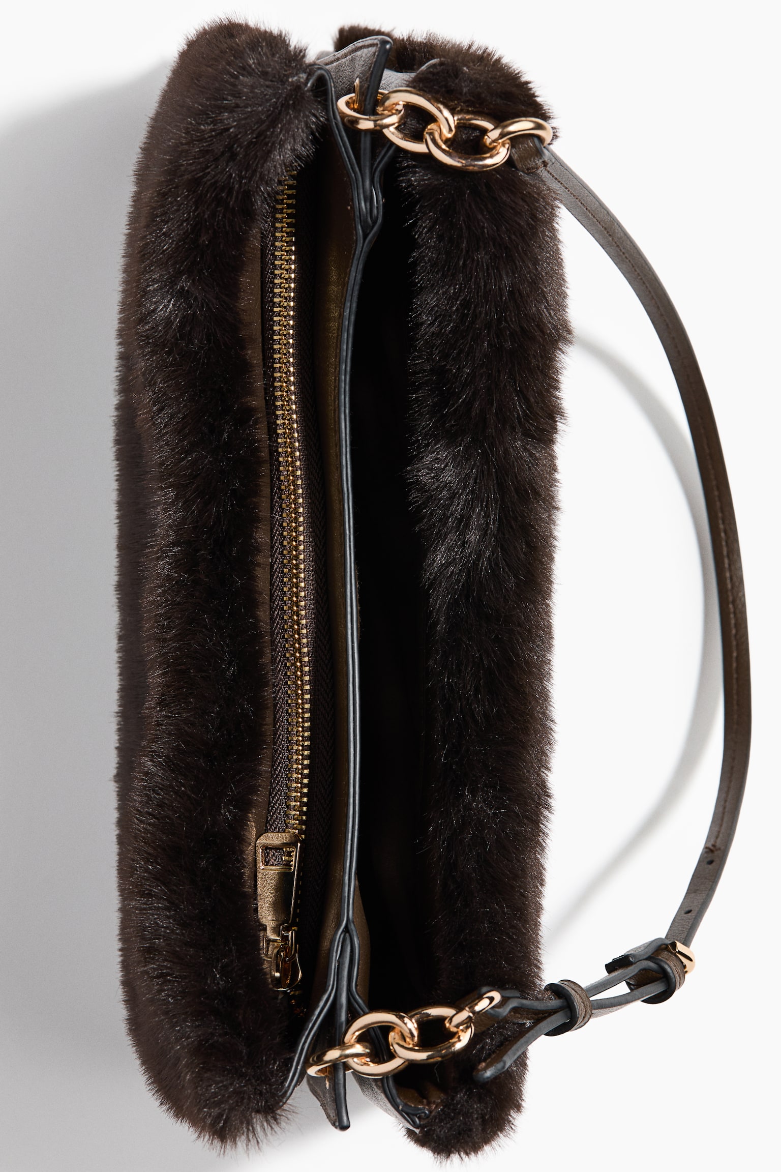 Женская сумка H&M Fluffy Shoulder, цвет: Тёмный коричневый — фото 3