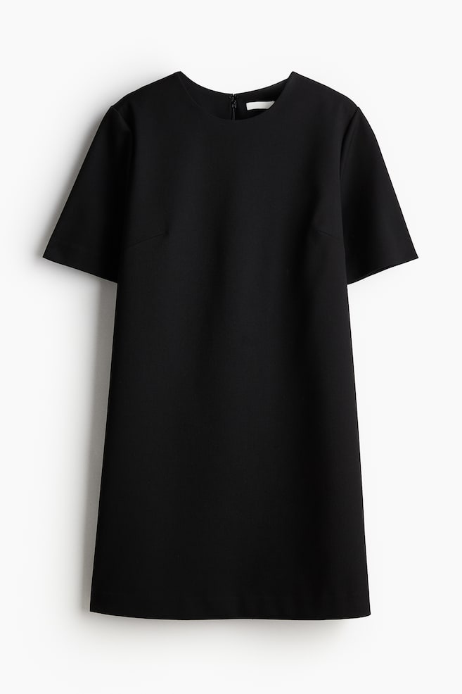 Robe trapèze - Noir/Beige clair/imprimé léopard/Rouge/Noir - 1