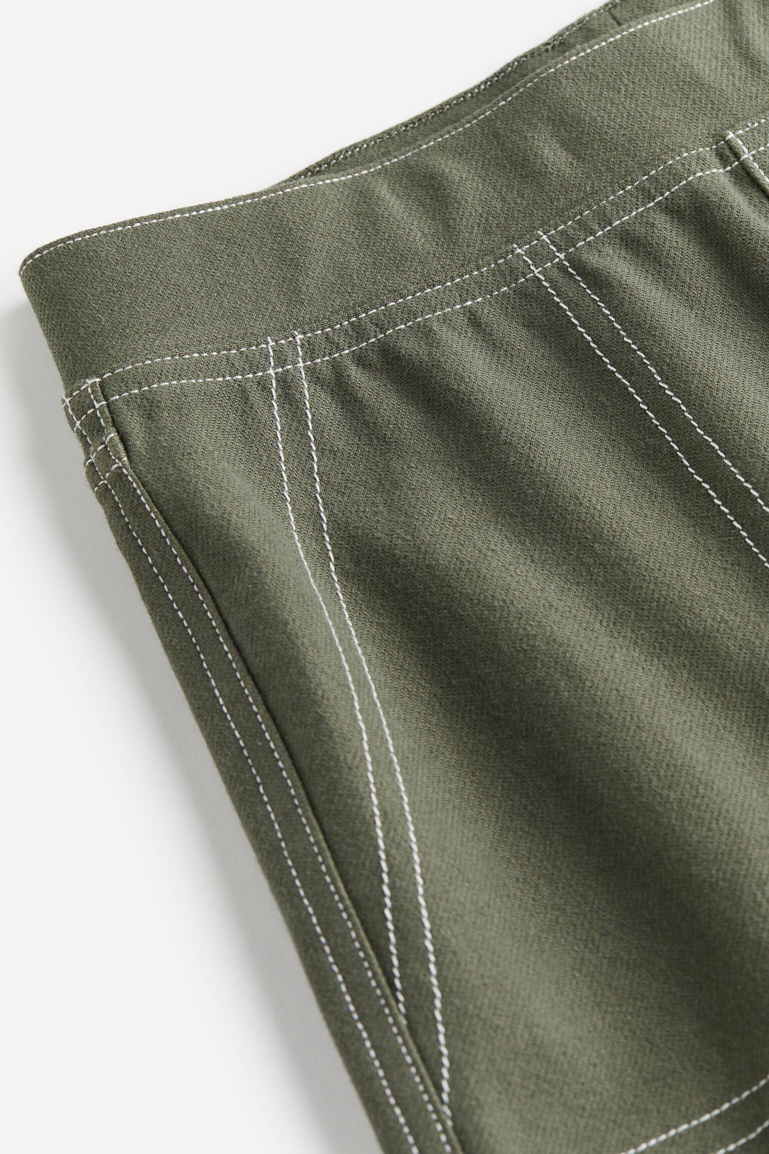 Quần dài ống rộng - Màu xanh kaki đậm - 3