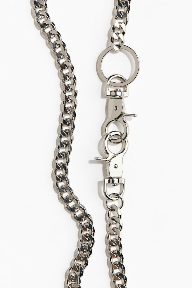 Llavero de cadena de metal - Plateado - 2