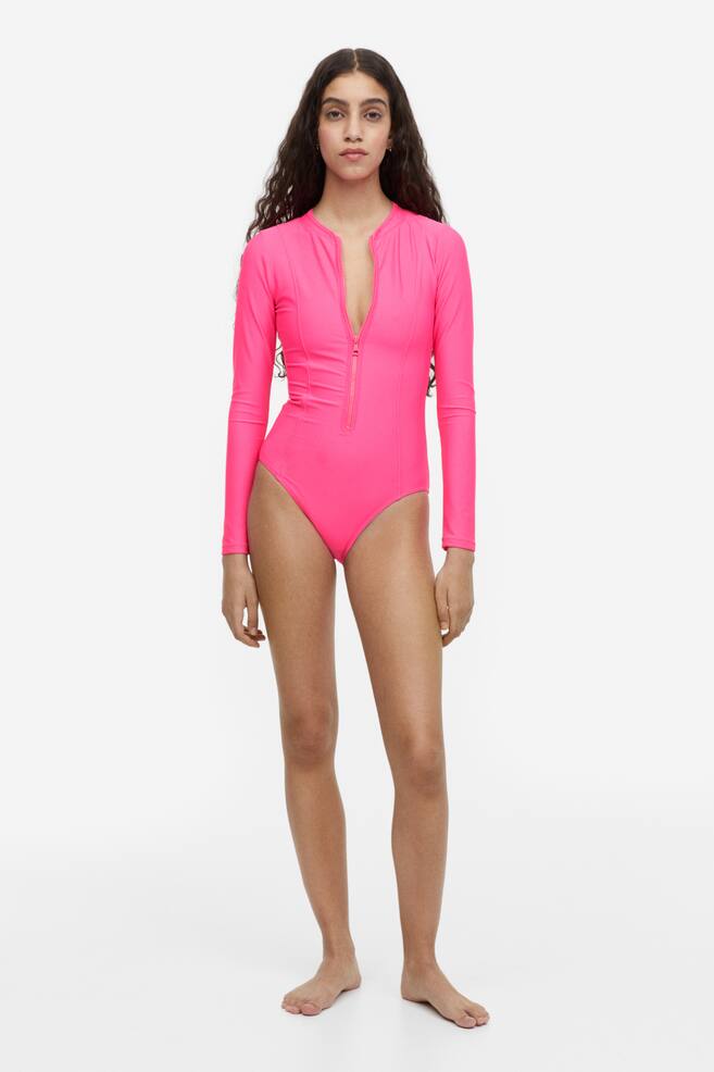 The Good Longsleve Onepiece - Knockout Pink - 1