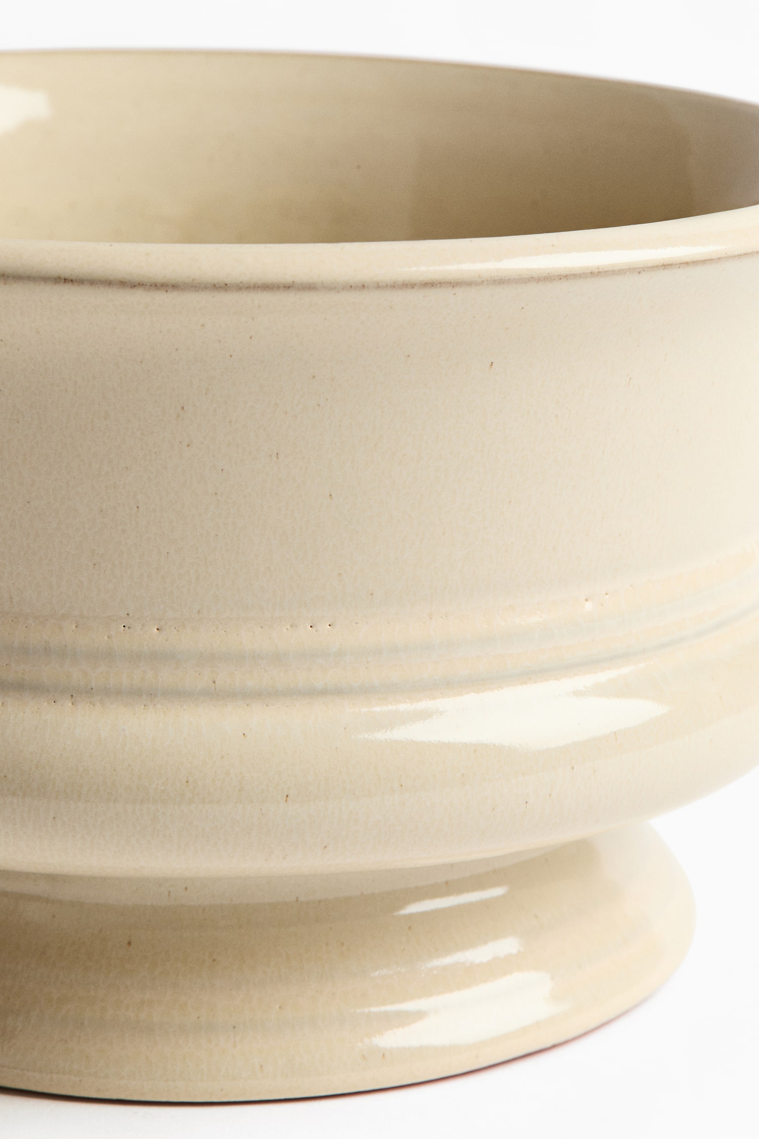 Wide reactive-glaze terracotta plant pot - 3