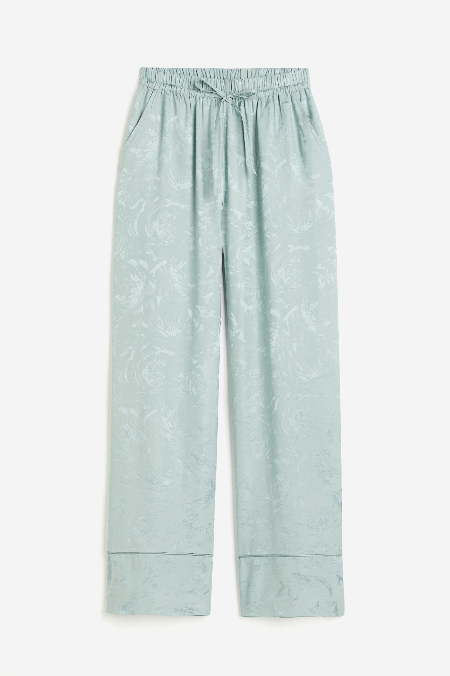 Женские брюки H&M Jacquard-weave, цвет: Светлый бирюзовый — фото 1