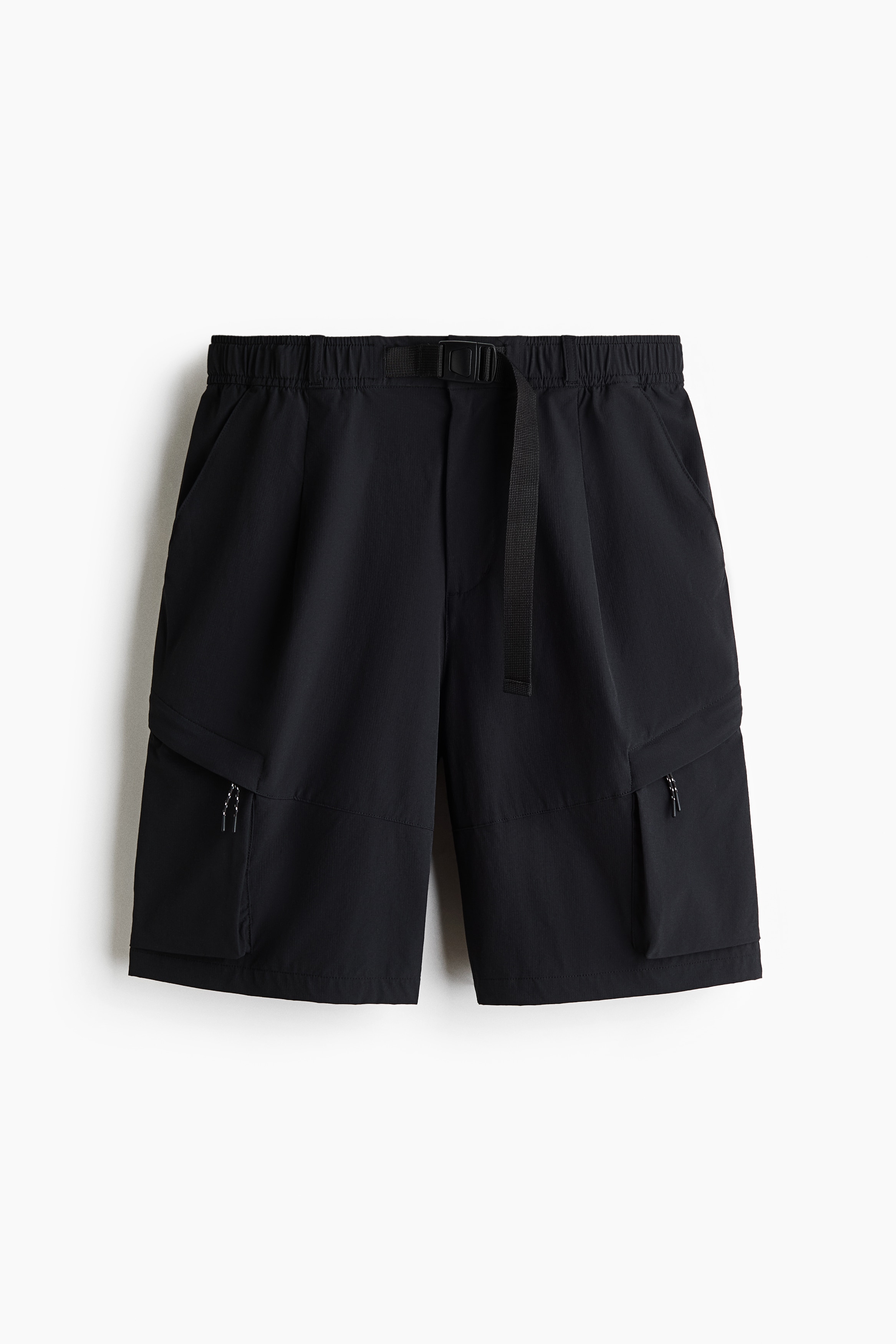 Loose Fit Utility shorts - Black/Light khaki green