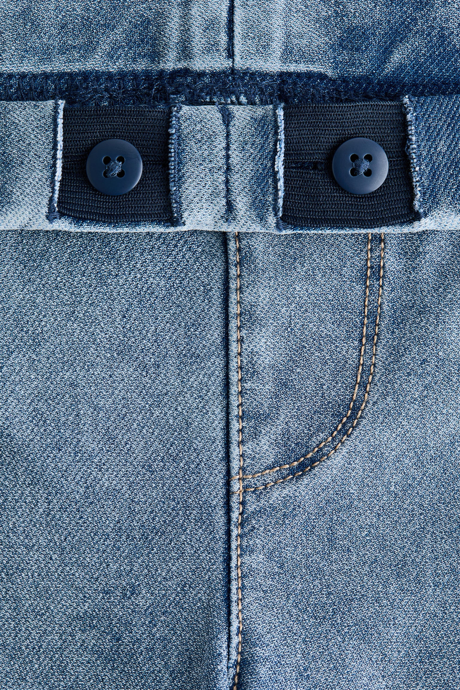 Denim-look wide-leg jeggings - Світло-блакитний денім/Рожевий/Блакитний денім/Блакитний денім/Чорний - 2