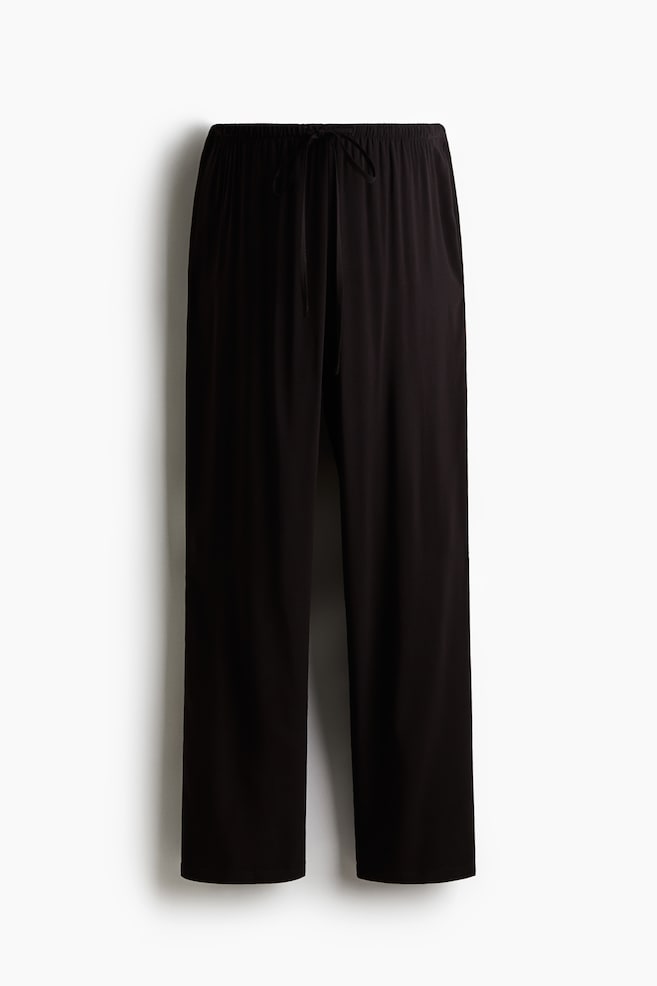 MAMA Before & After Broek met drawstring - Zwart/Lichtbeige - 1
