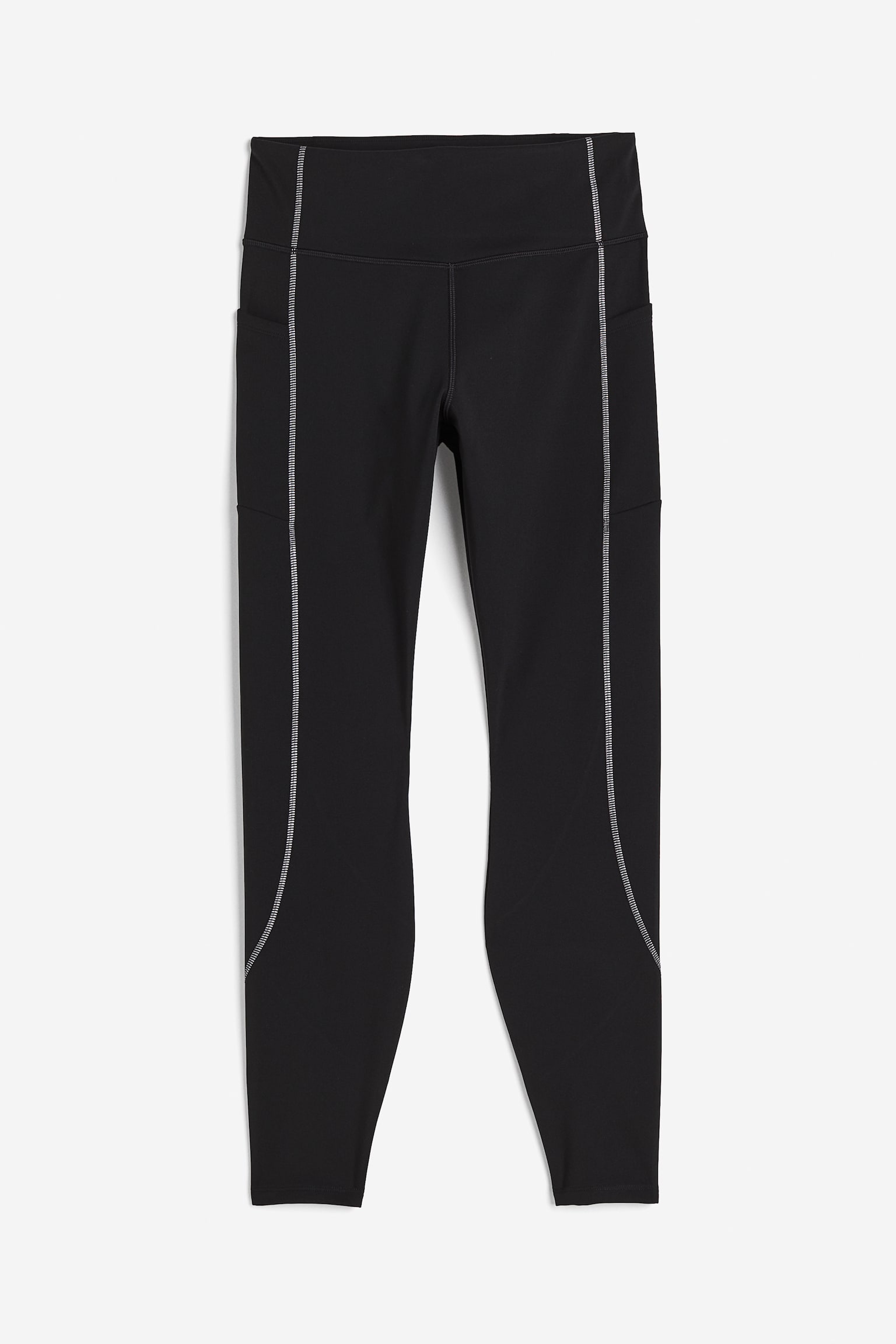 Warm running leggings in DryMove™ - Black - 2