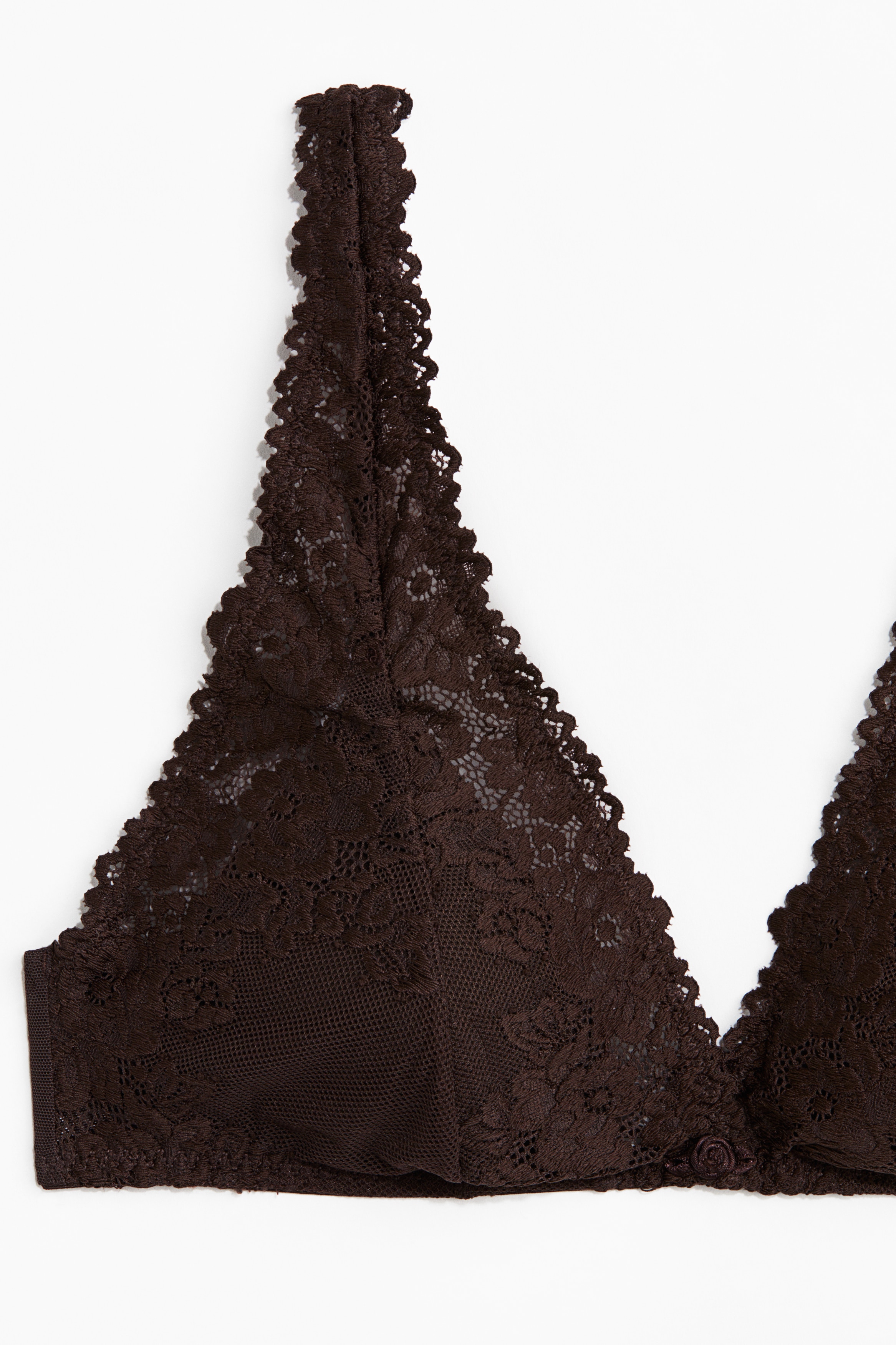 Padded soft lace bra