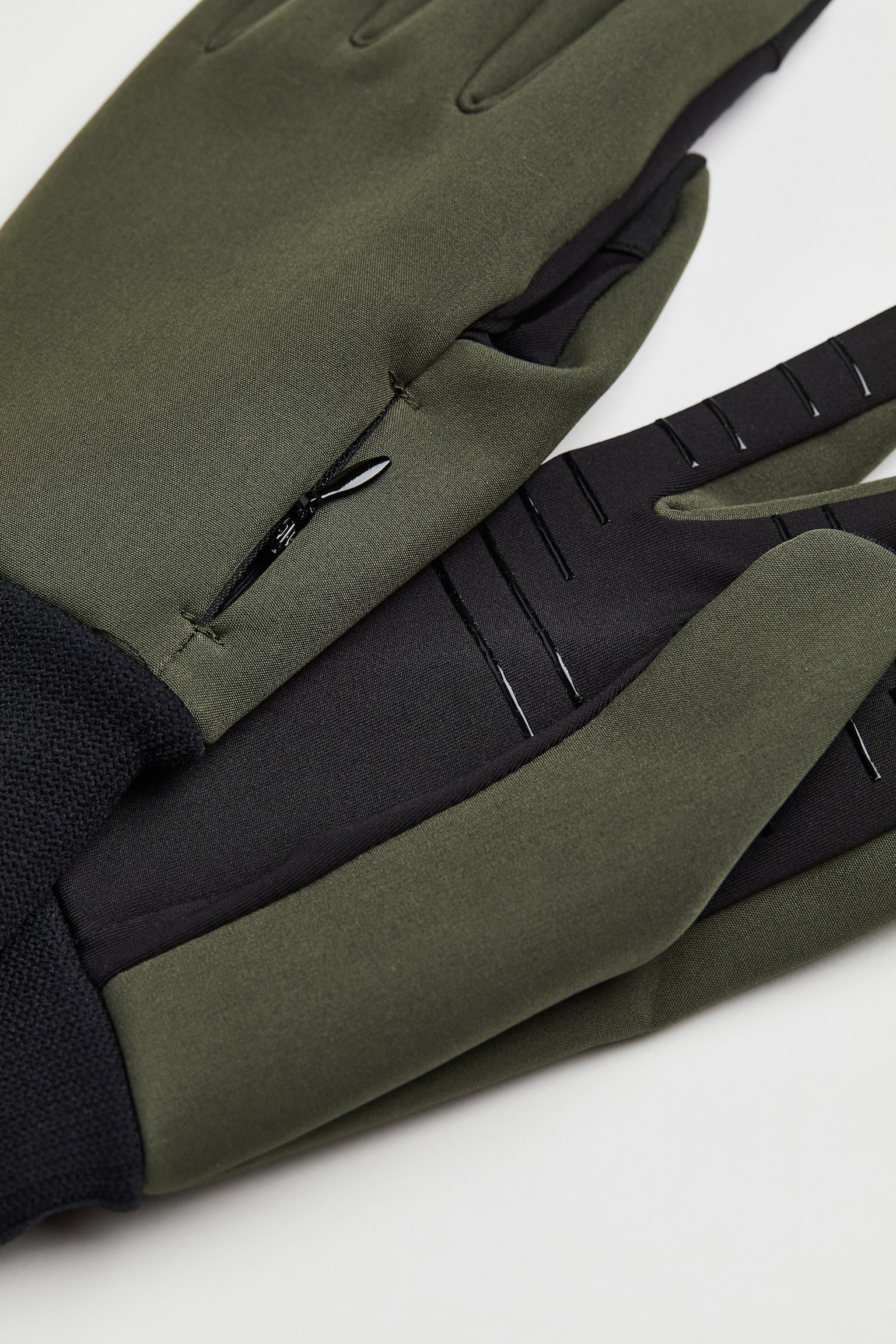 Water Repellent Gloves - Dark khaki green/Black - 2