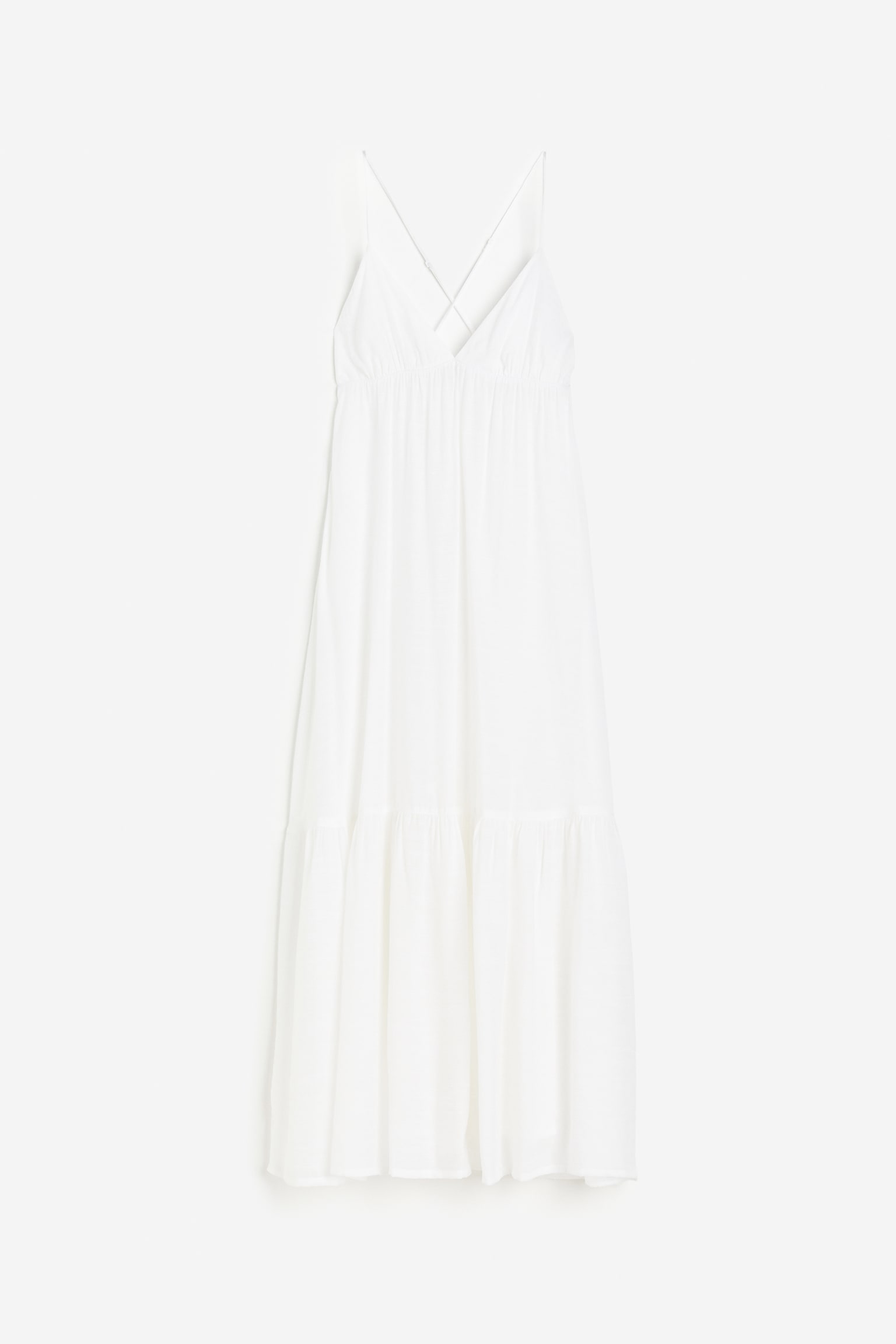 Sleeveless Poplin Beach Dress - White/Cerise - 1