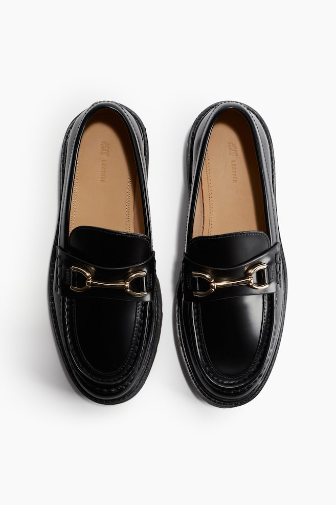 Chunky leather loafers