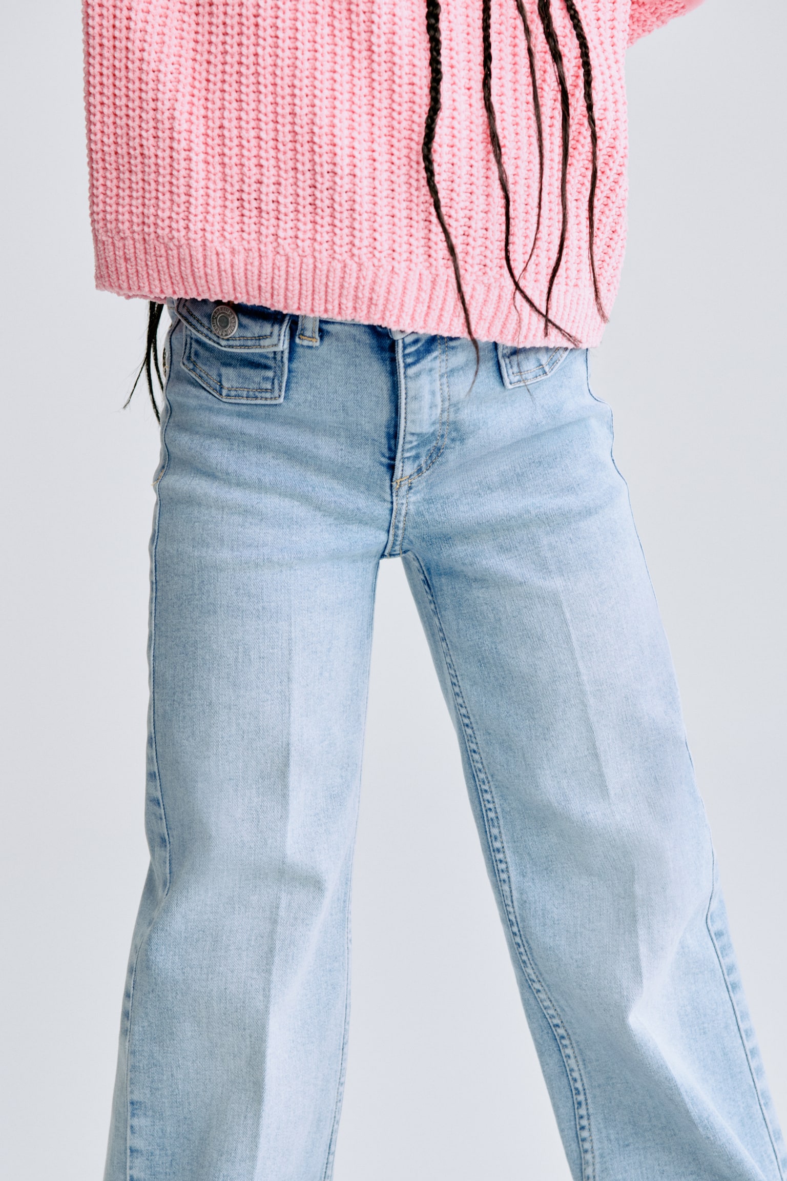 Wide Leg Jeans - Light denim blue/Denim blue - 3