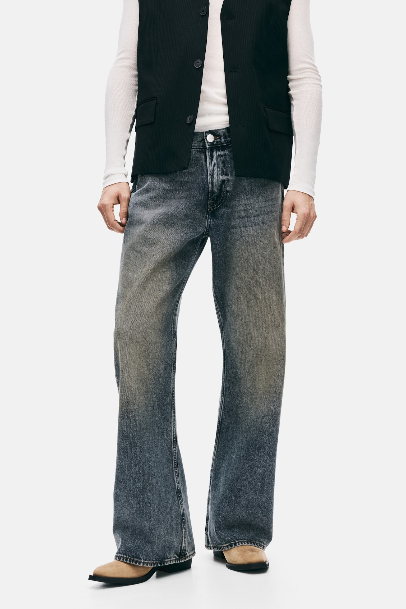 Relaxed Bootcut Jeans - Kot mavisi/Kot kahverengisi/Kot siyahı - 4
