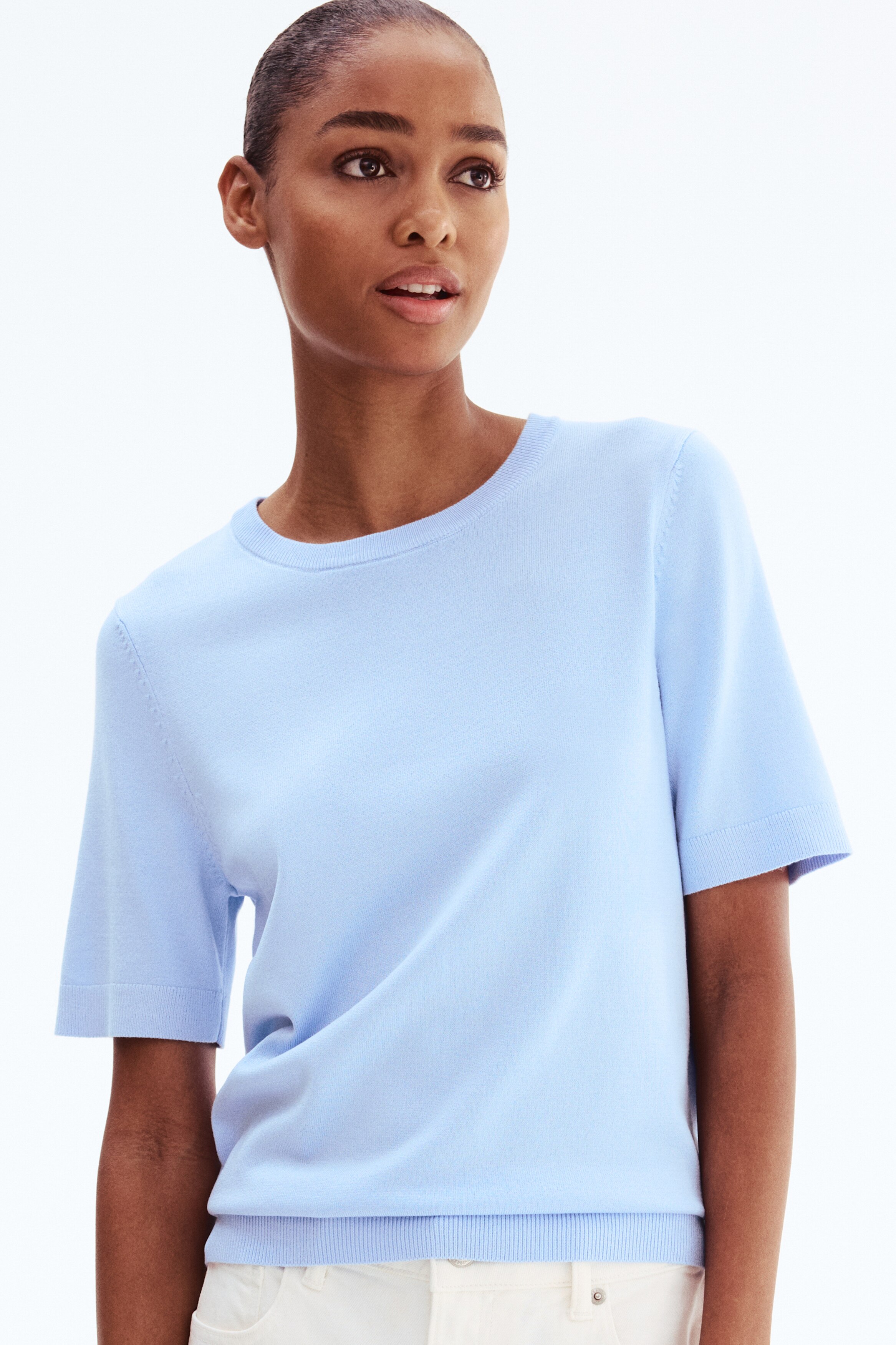 Fine-knit top