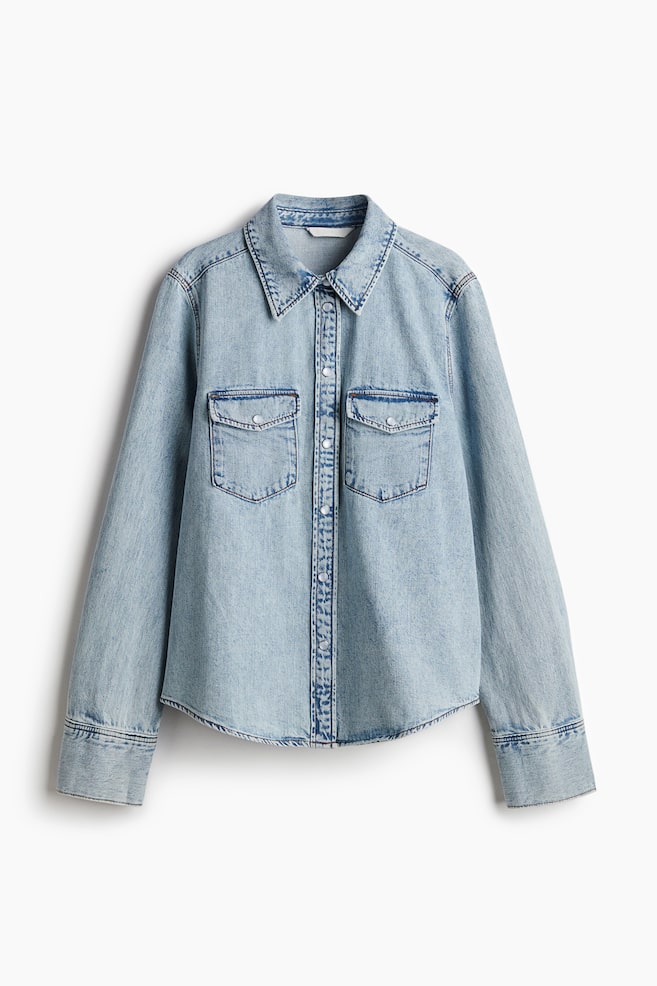 Denim shirt - Light denim blue/Dark denim grey/Light denim grey/Dark denim blue/Denim blue/Washed out - 1