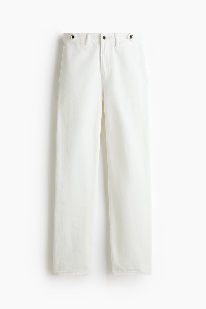 Straight High Jeans - White - 1