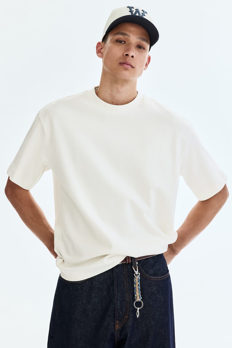 Majica od interlok žerseja Loose Fit