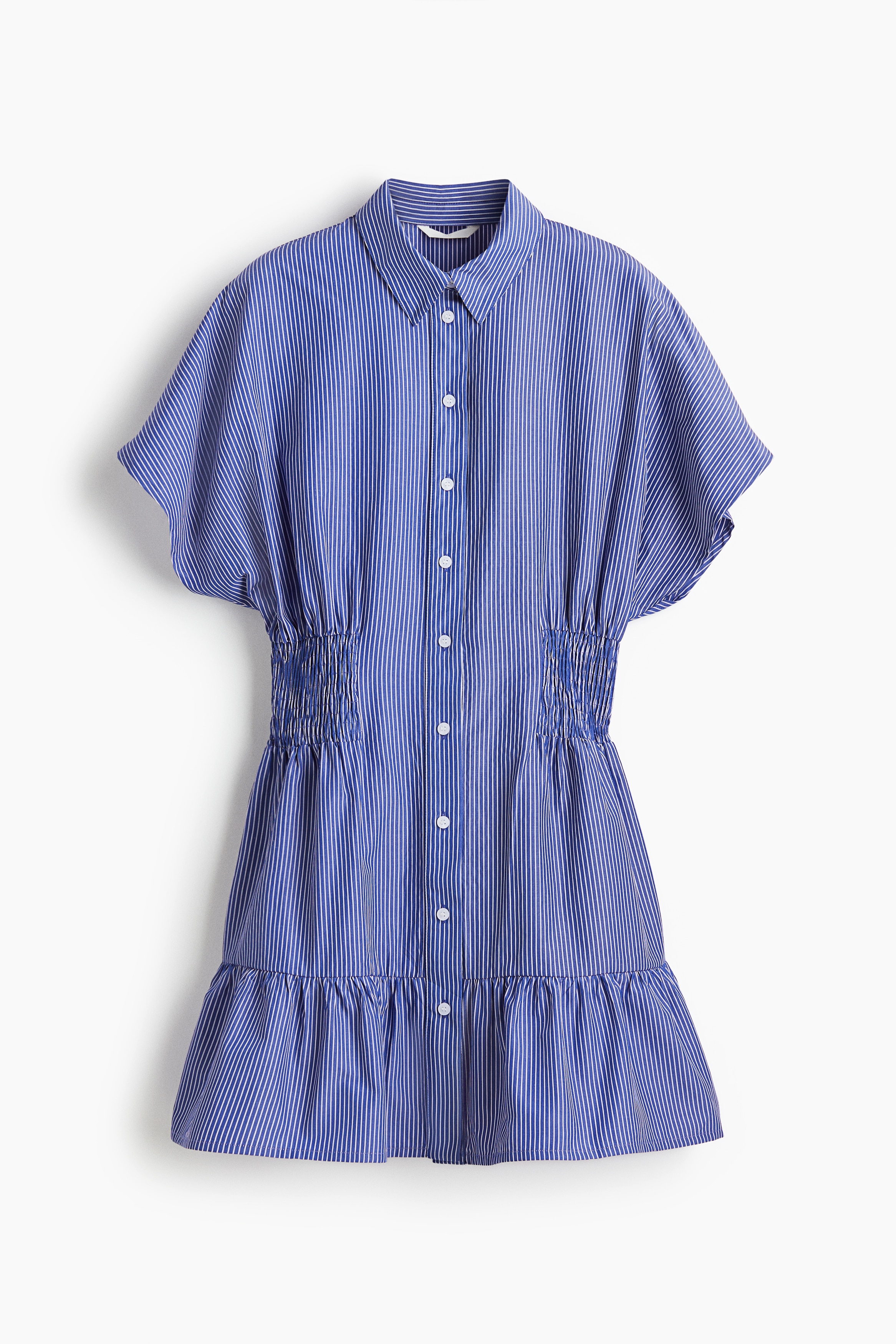 Σεμιζιέ με σφηκοφωλιά στη μέση - Μπλε/ριγέ