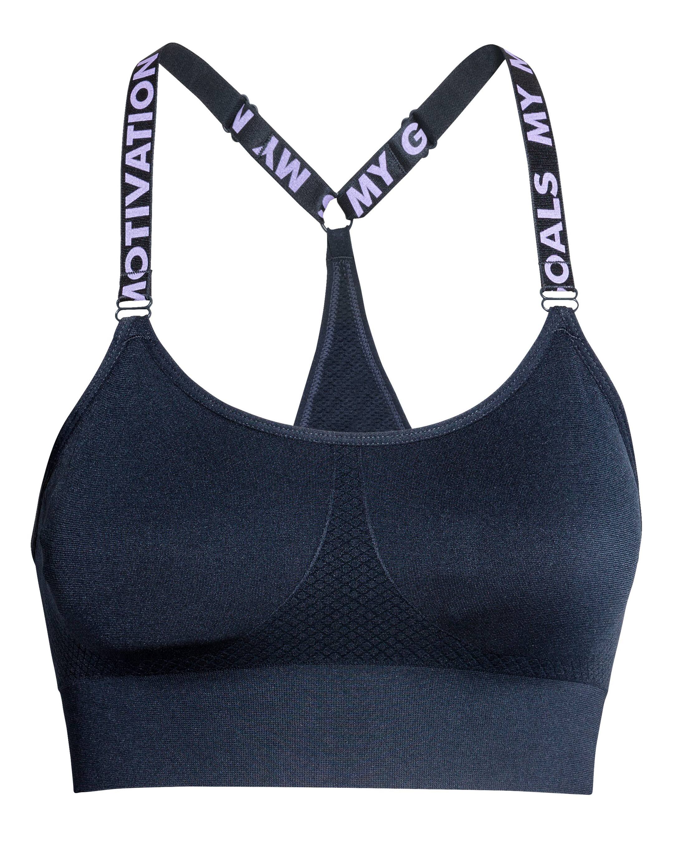 View larger image: Sports bra Low support - Dark blue marl - Ladies | H&M GB 1