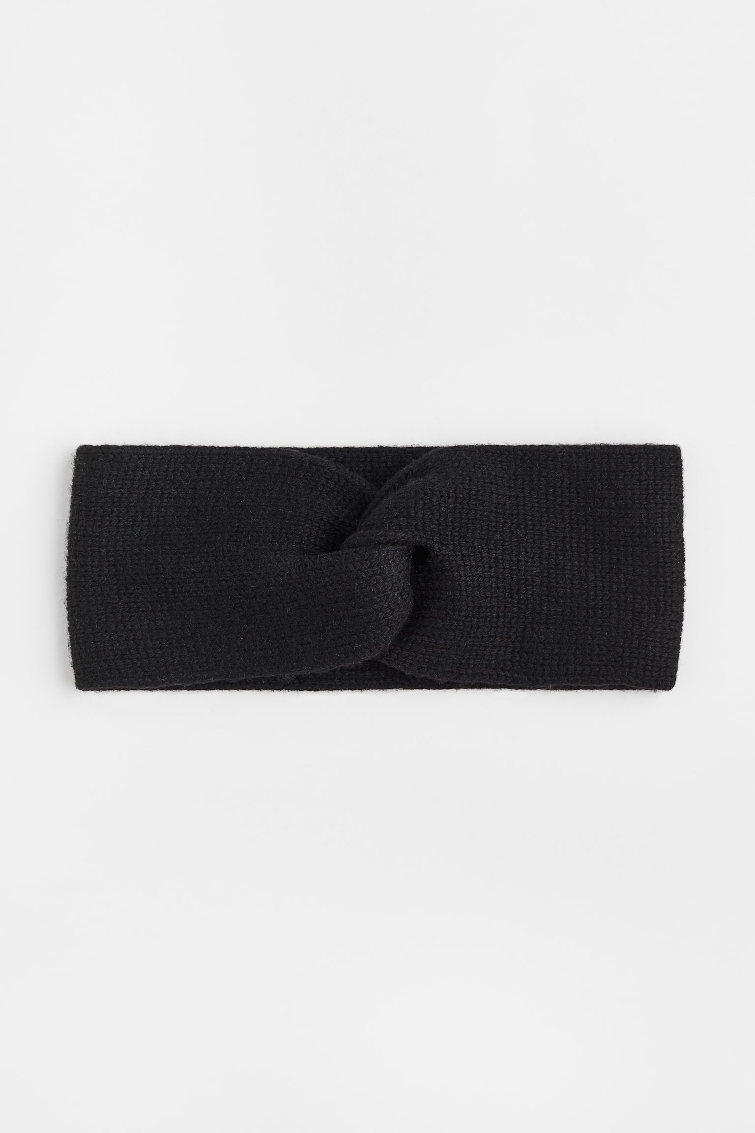 Knit Headband - Black/Light beige/Cream - 1