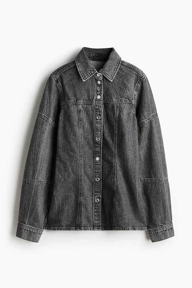 Denim shirt - Dark grey - 1