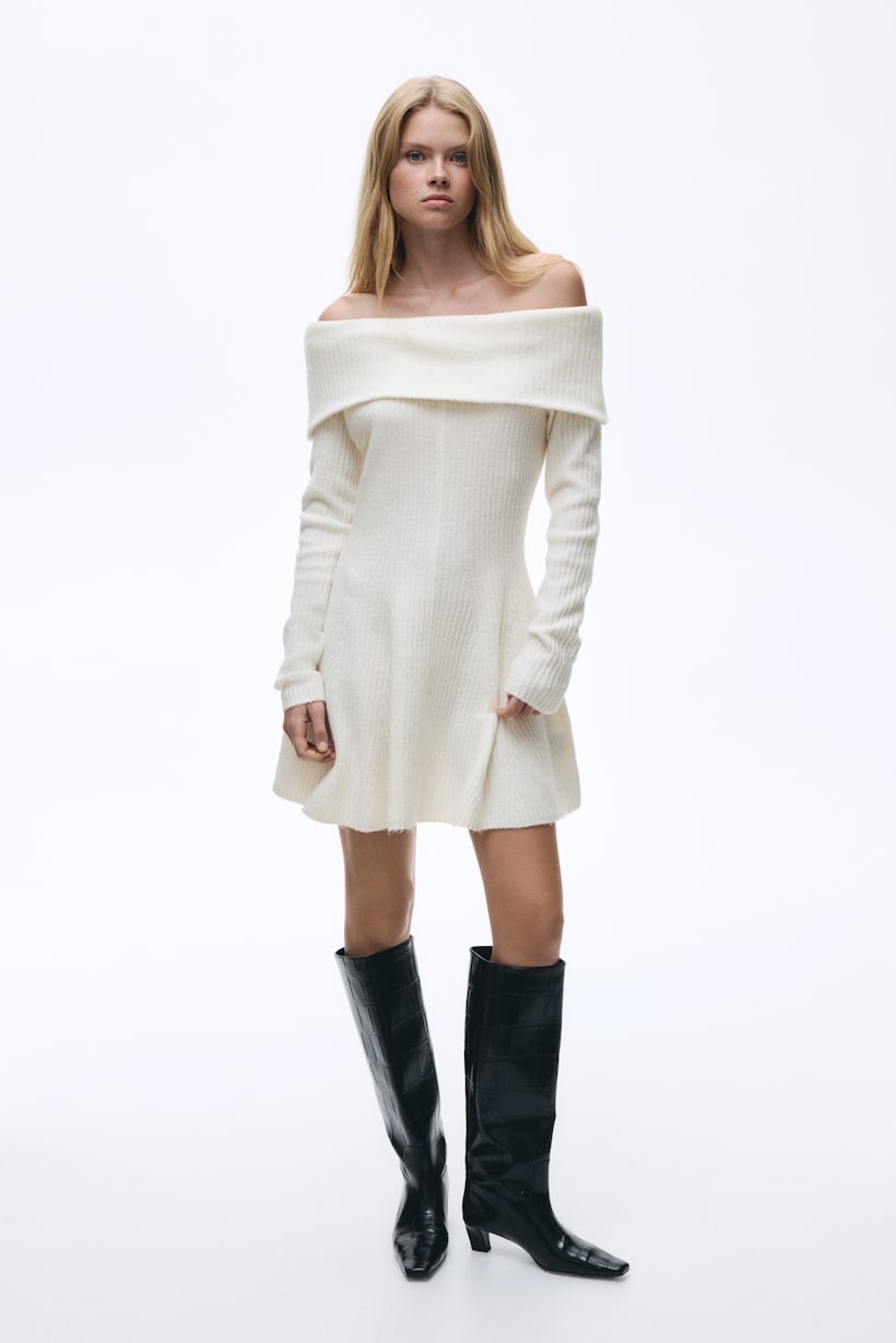 Witte Jurken met Lange Mouwen Mini, Midi Maxi H&M NL
