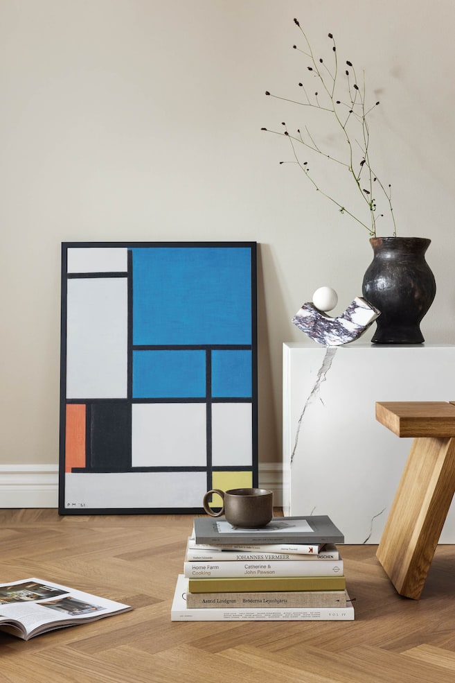Composition By Piet Mondrian Poster - Blue/yellow - 2